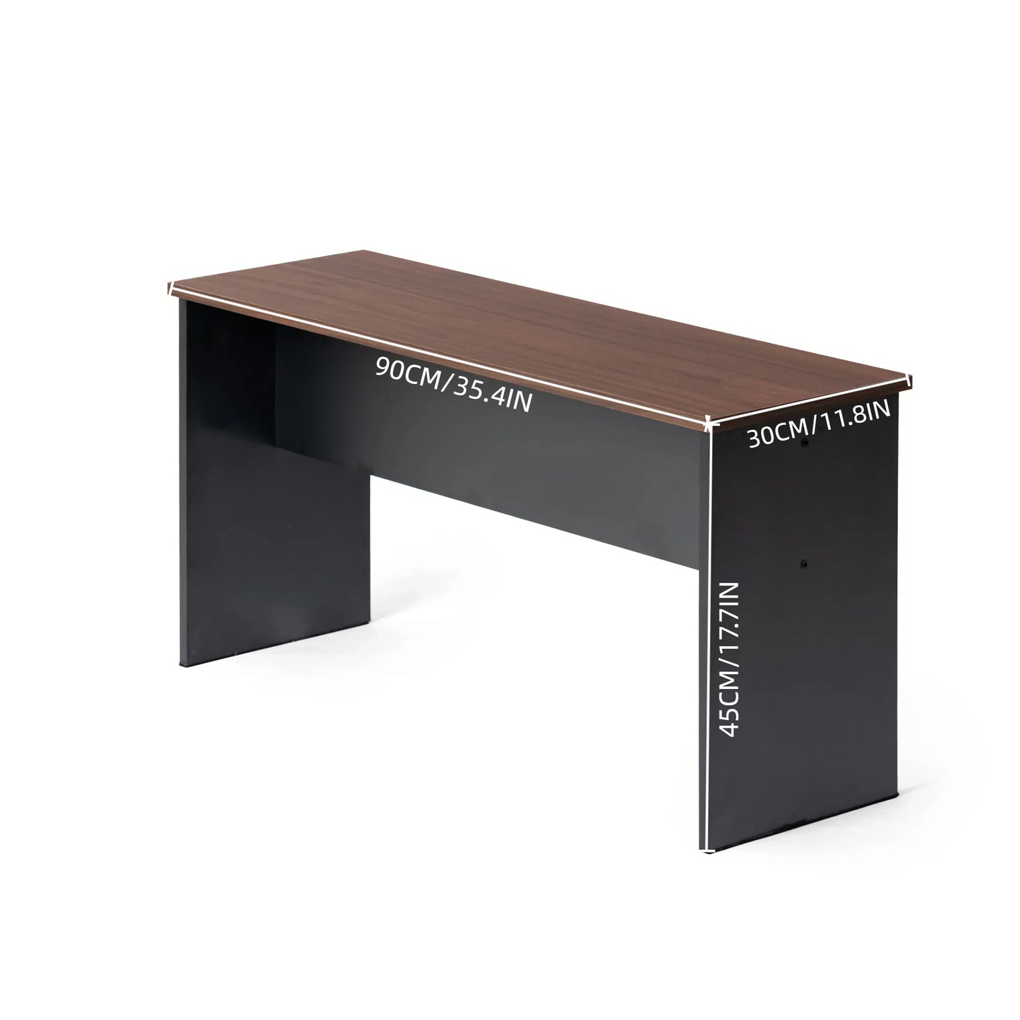 Lot de 2 Chaises de Salle à Manger, Économisez de l'espace, Adapté à la Chambre, Salon, Balcon, 90 x 30 x 45 cm--Couleur noyer + Noir