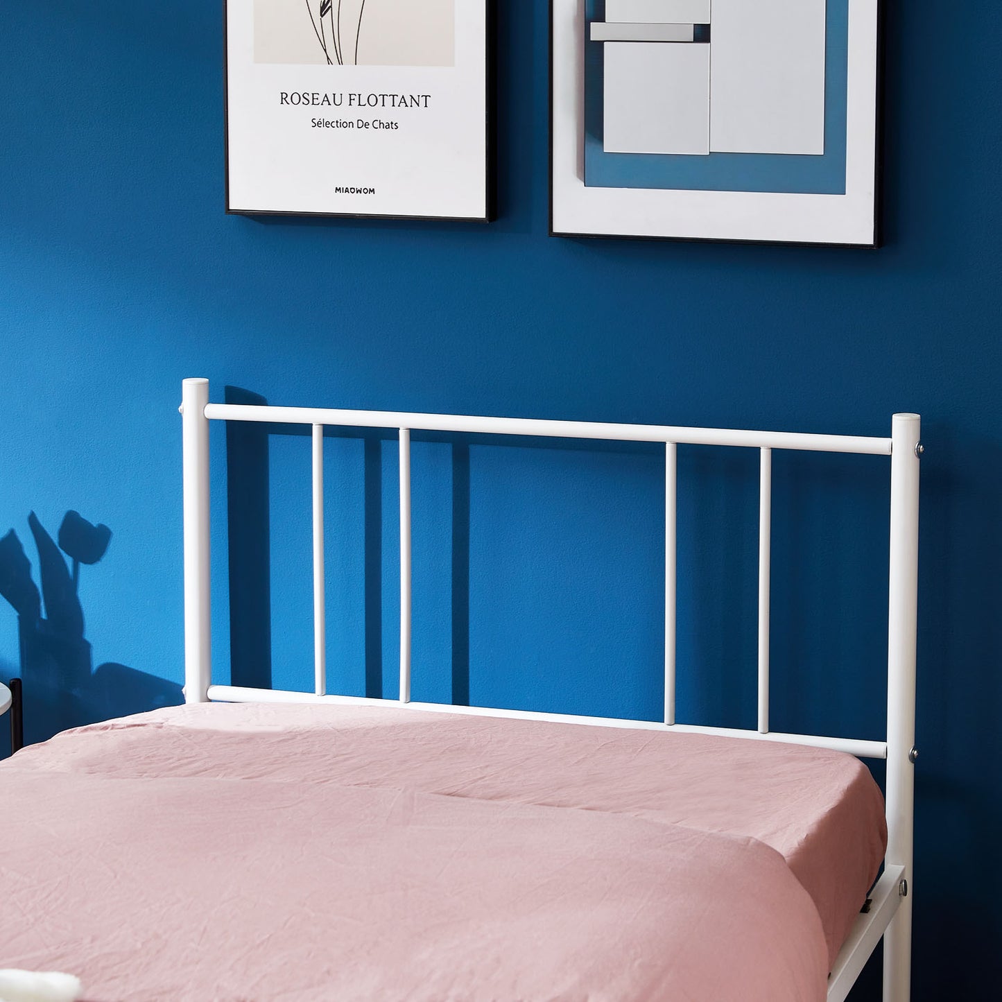 Lit Simple Contemporain pour Adulte ou Enfant - 90x200 cm - Blanc