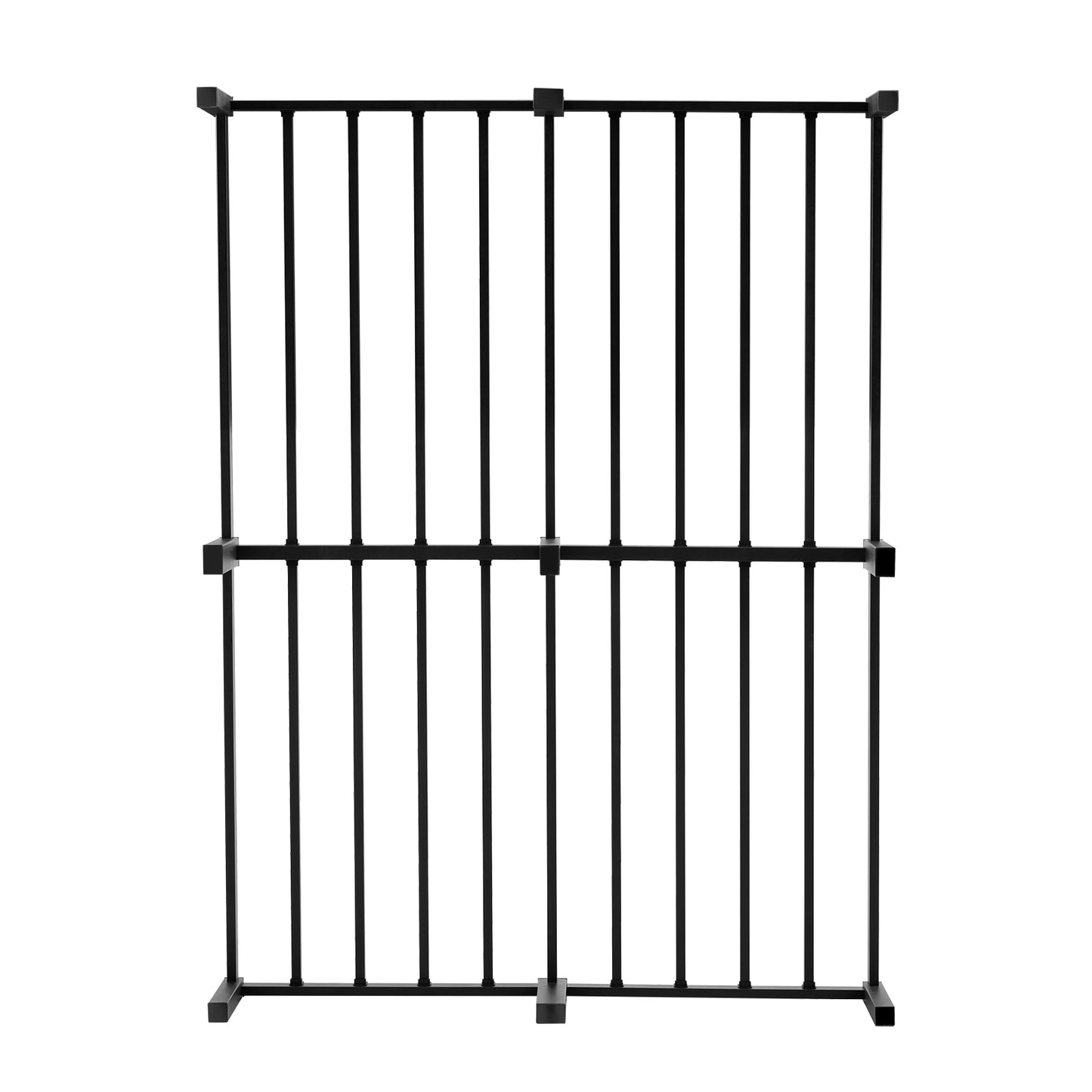 90 x 190 cm Cadre de Lit en Bloc, Metal Sommier pour 2 Personnes Adulte Lit avec Sommier - Noir