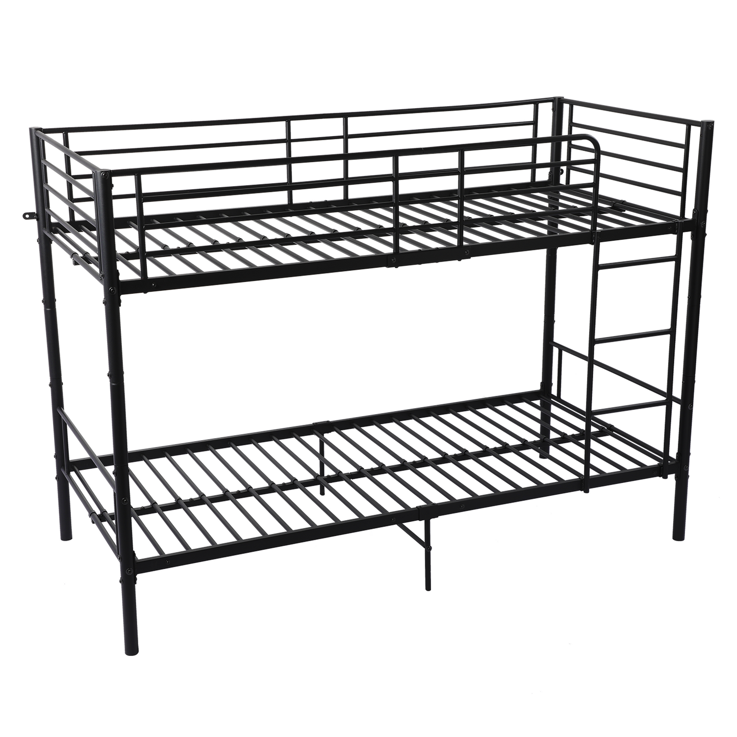 Lits Superposés de Style Industriel avec Échelle - Noir