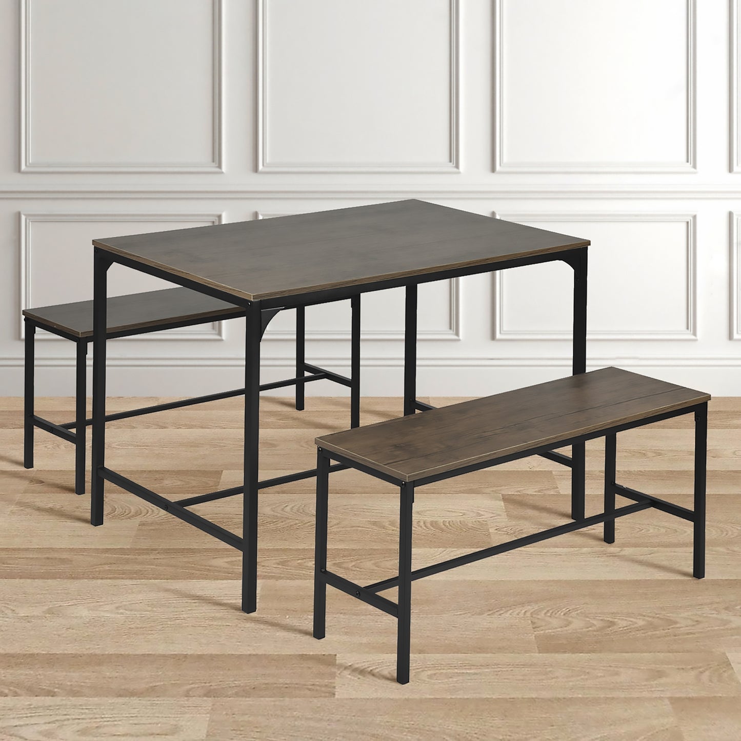 Ensemble de Salle à Manger - Table avec Deux Bancs