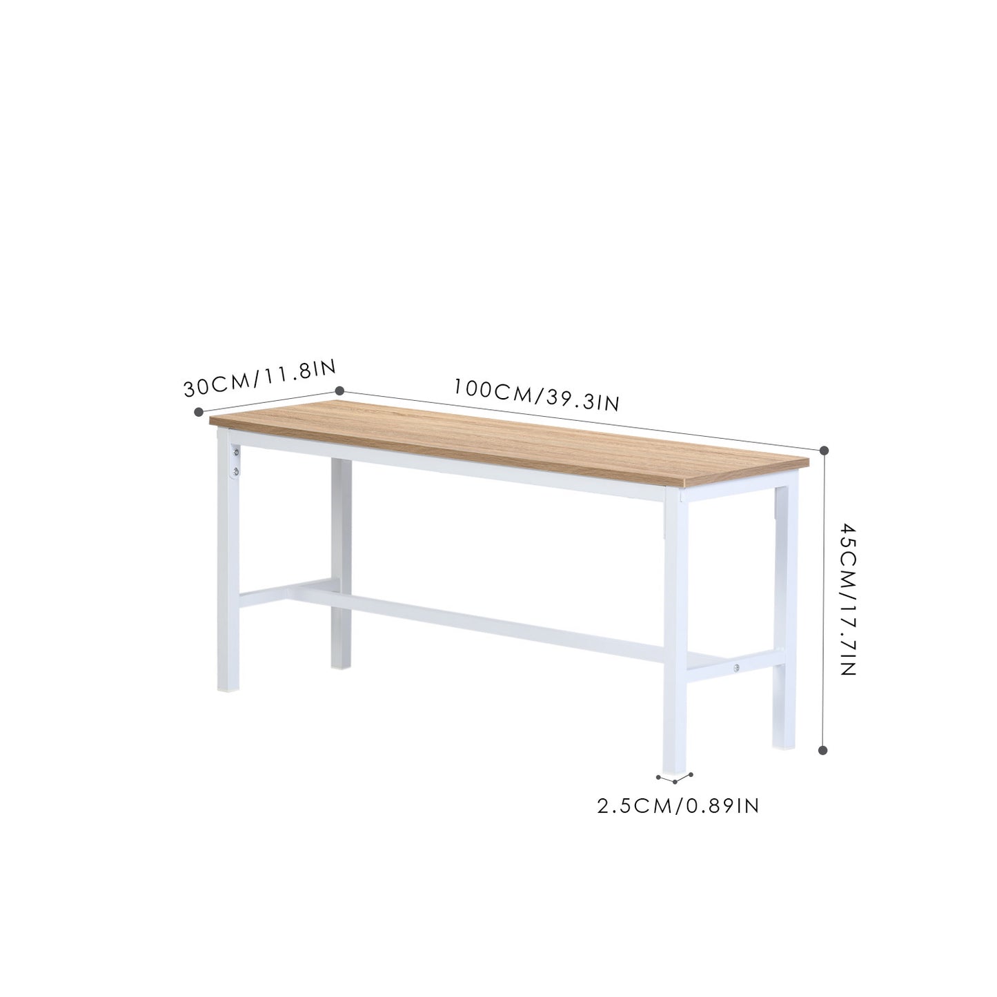 Ensemble de 2 chaises en acier et bois-Style industriel