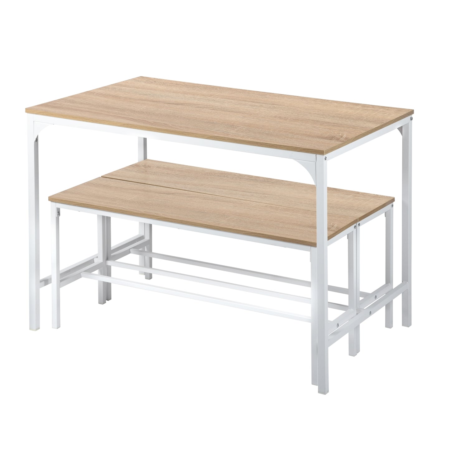 Ensemble de salle à manger avec table et deux bancs