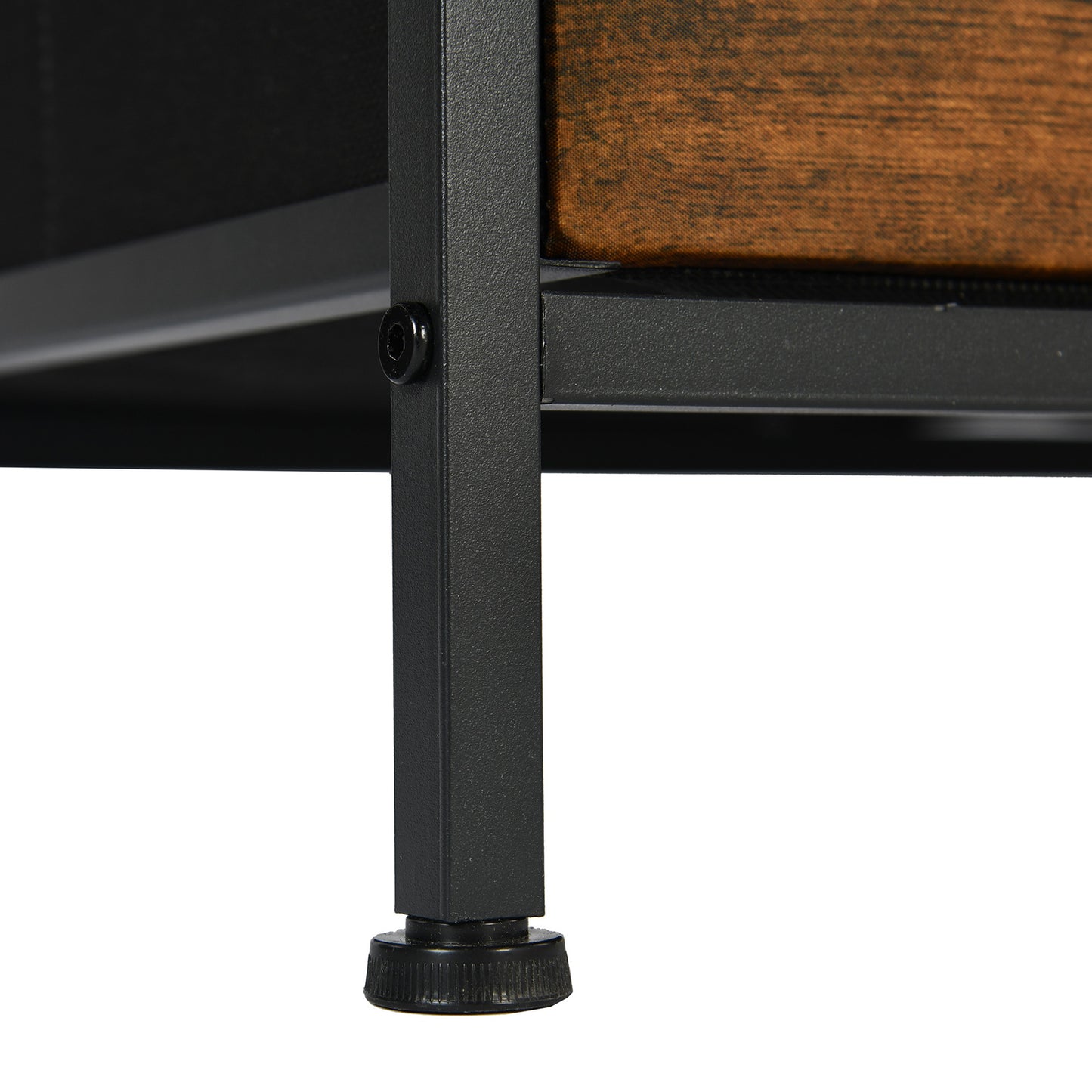 Buffet industriel 5 tiroirs en tissu non tissé, meuble de rangement pour salon, cuisine, salle à manger, 100 x 30 x 80 cm, marron