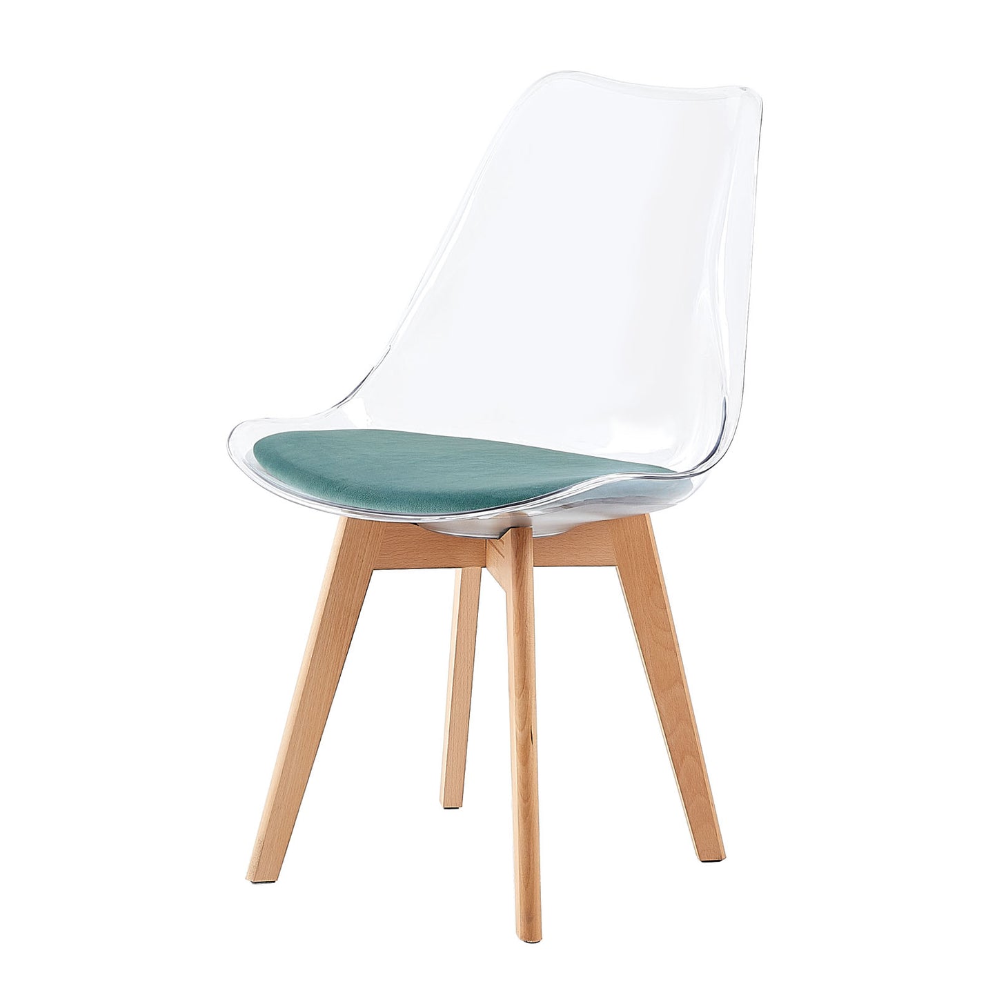 Lot de 2 chaises Scandinaves Transparentes pour Salle à Manger