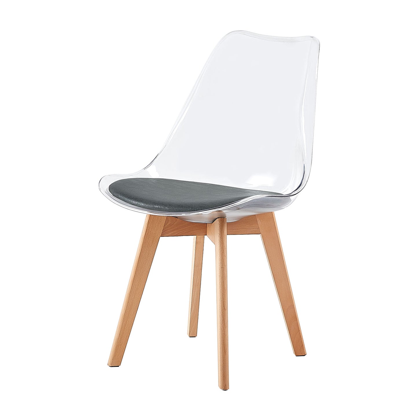 Lot de 4 chaises Scandinaves Transparentes pour Salle à Manger