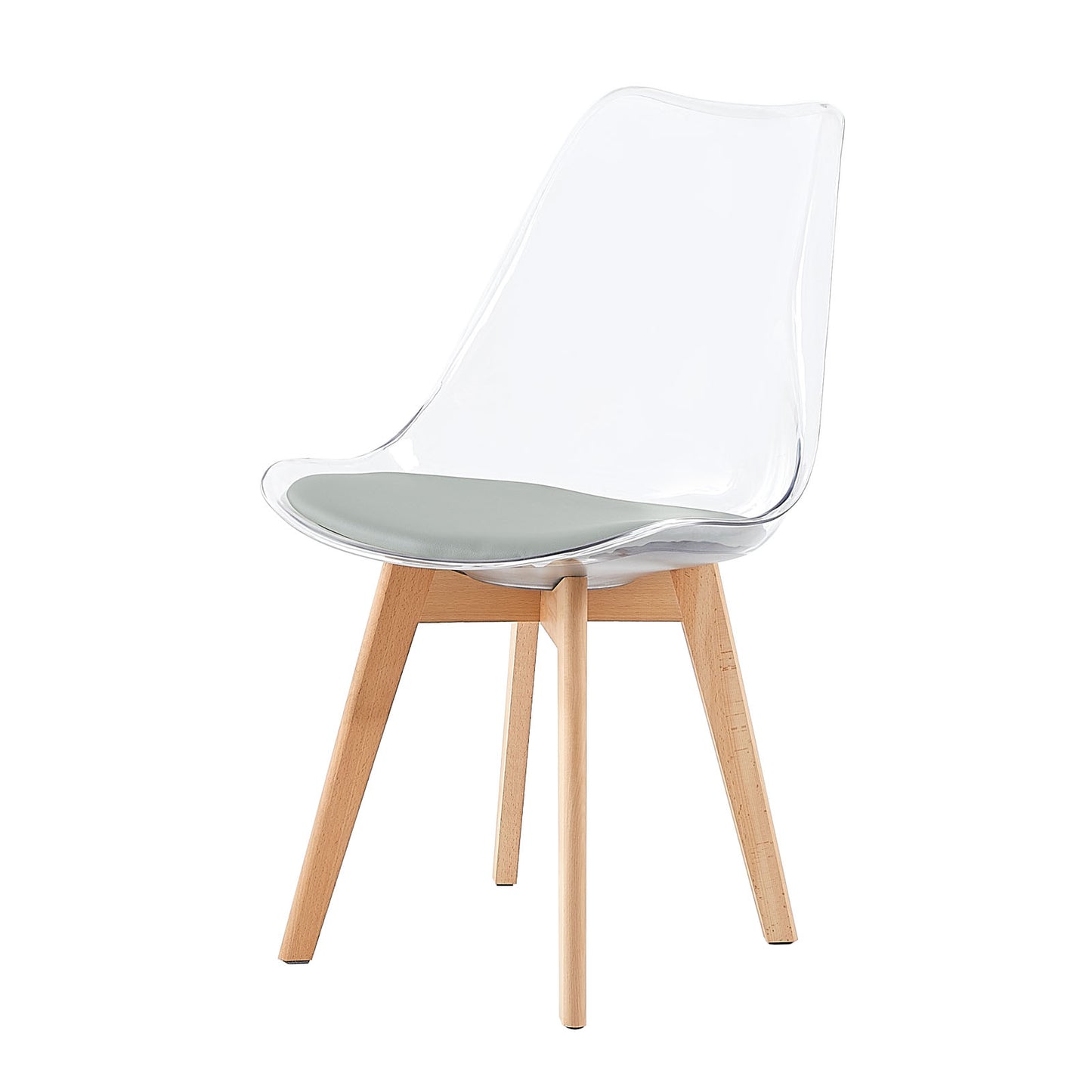 Lot de 2 chaises Scandinaves Transparentes pour Salle à Manger
