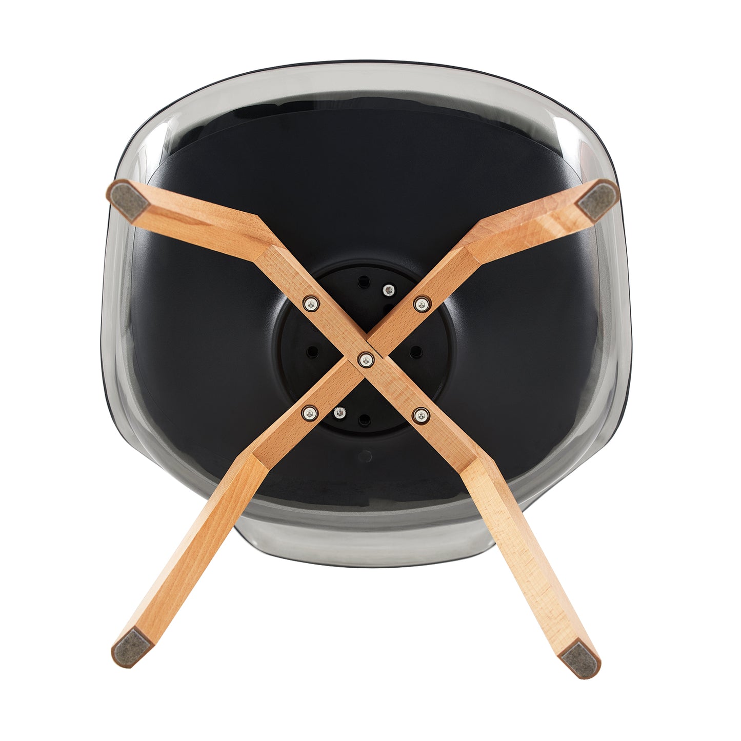 Lot de 2 Chaises Transparente Gris Scandinave pour Salle à Manger