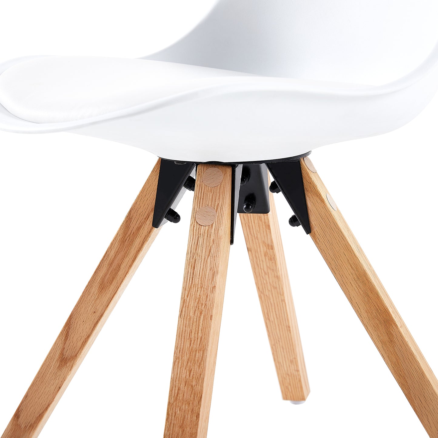Lot de 2 Chaises à manger scandinaves, Chaises Retro Bois de hetre Massif