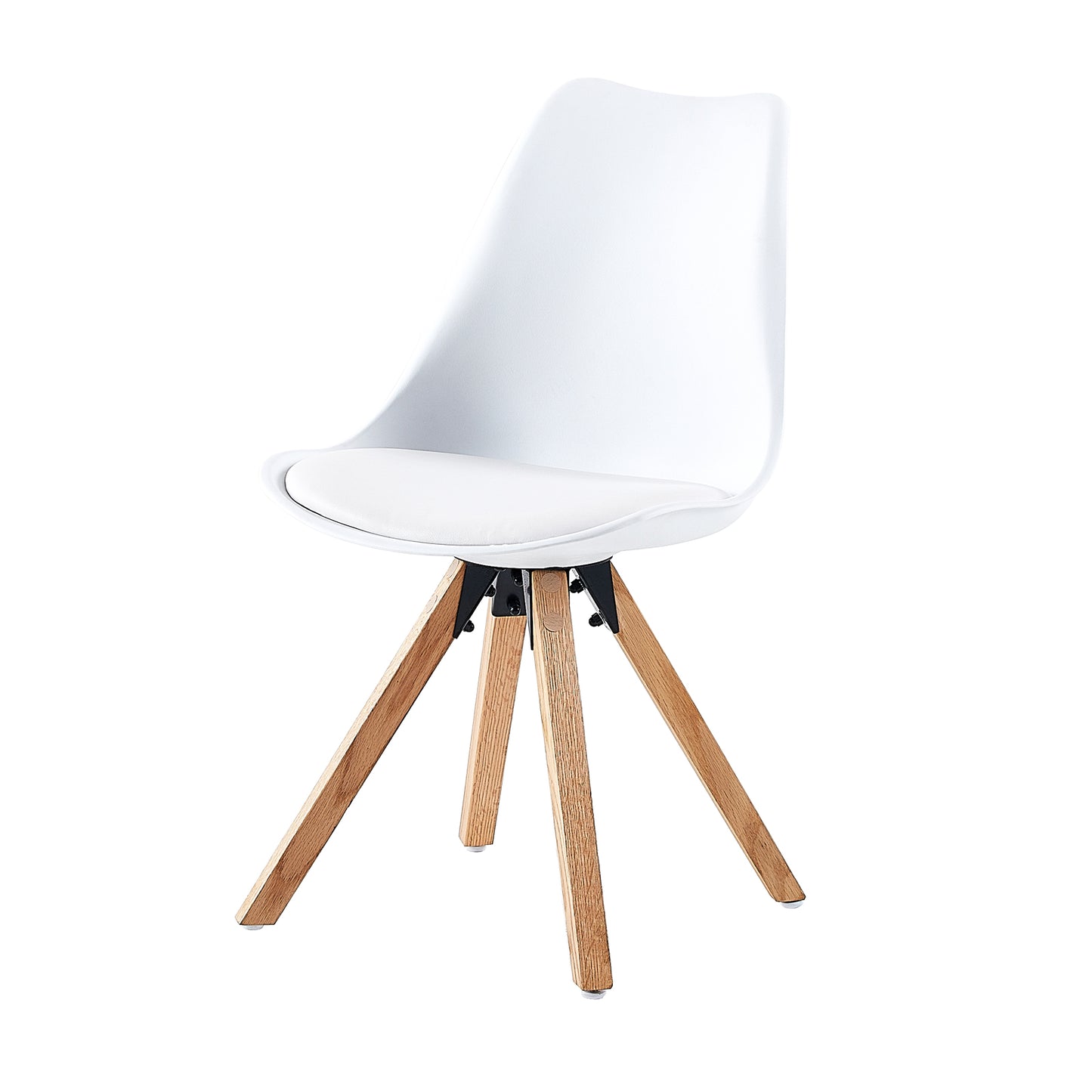 Lot de 4 Chaises à manger scandinaves,Chaises Retro Bois de hetre Massif