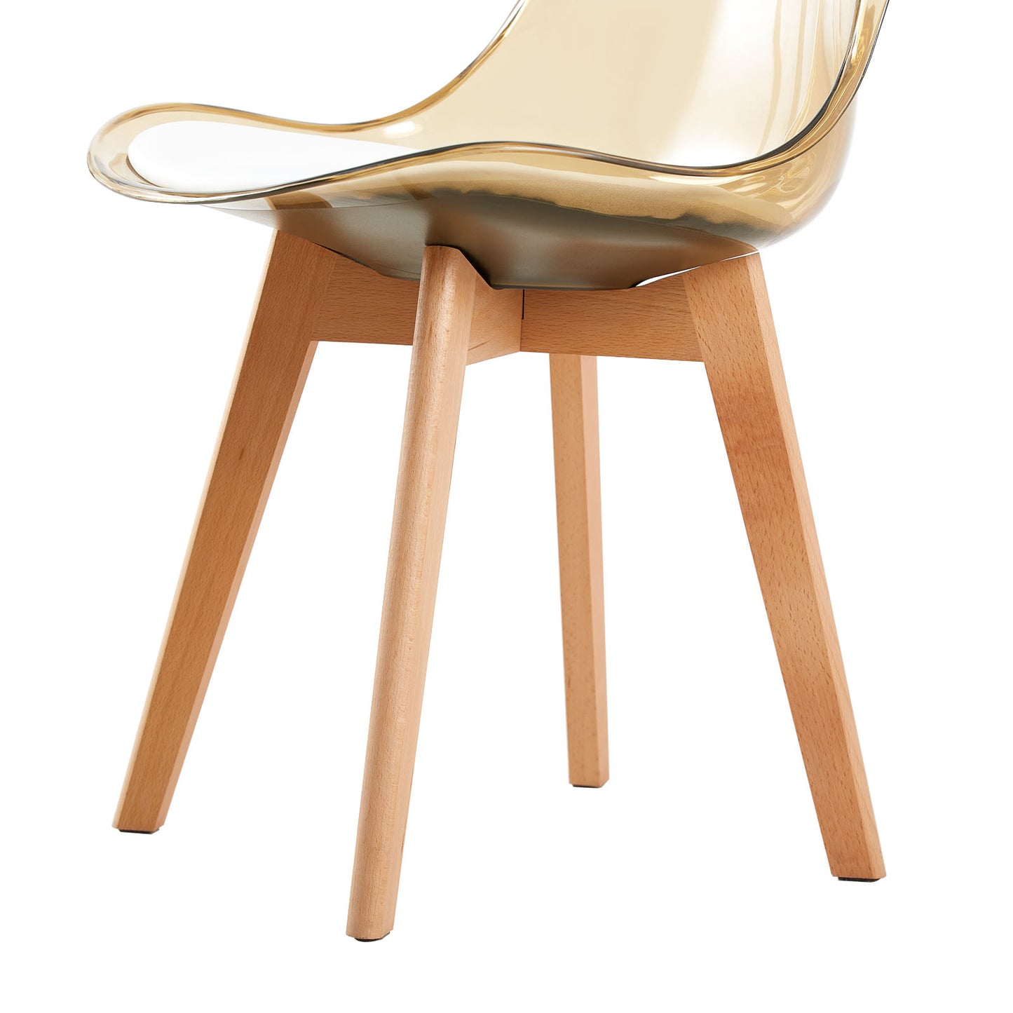 Lot de 4 chaises Scandinaves Transparentes pour Salle à Manger