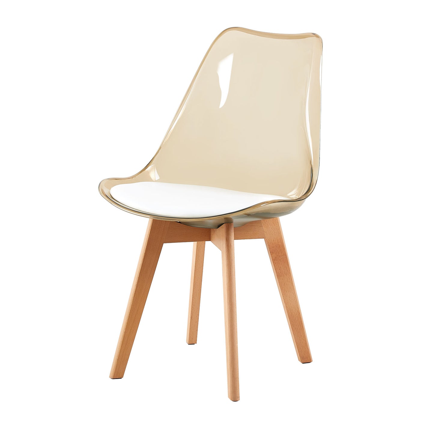 Lot de 4 chaises Scandinaves Transparentes pour Salle à Manger