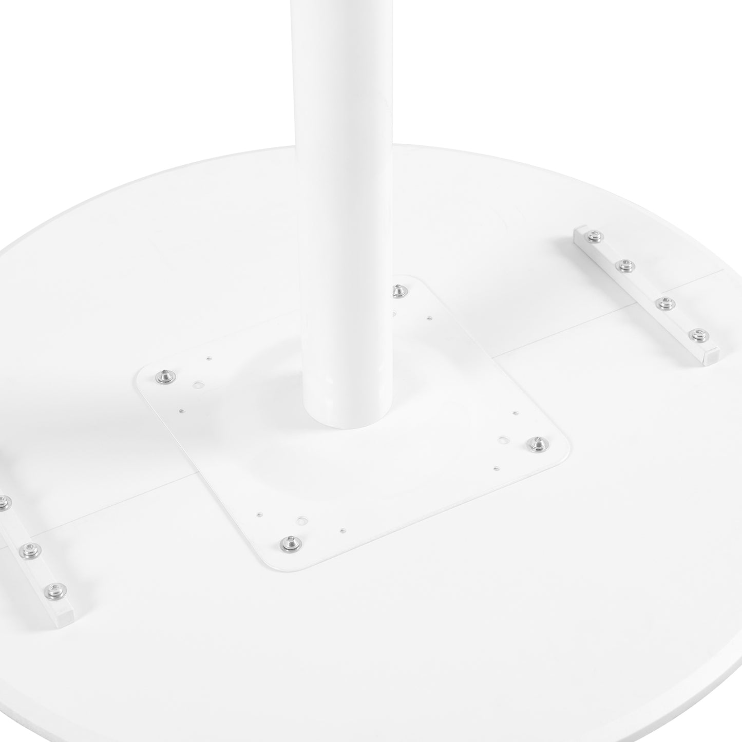 Table à Manger Ronde Moderne, Table Basse avec Plateau Marbré Blanc, Pour Cuisine, Salon, Café Simple avec Plateau marbré-Blanc