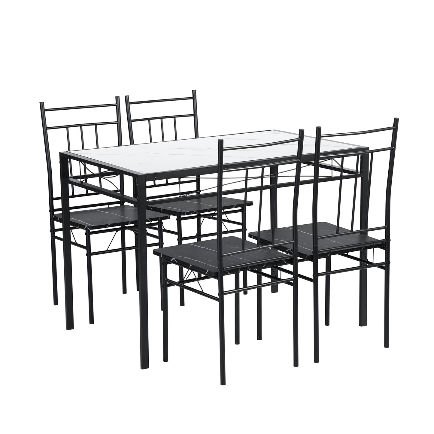 Ensemble de Table et 4 chaises pour Salle à Manger - Blanc