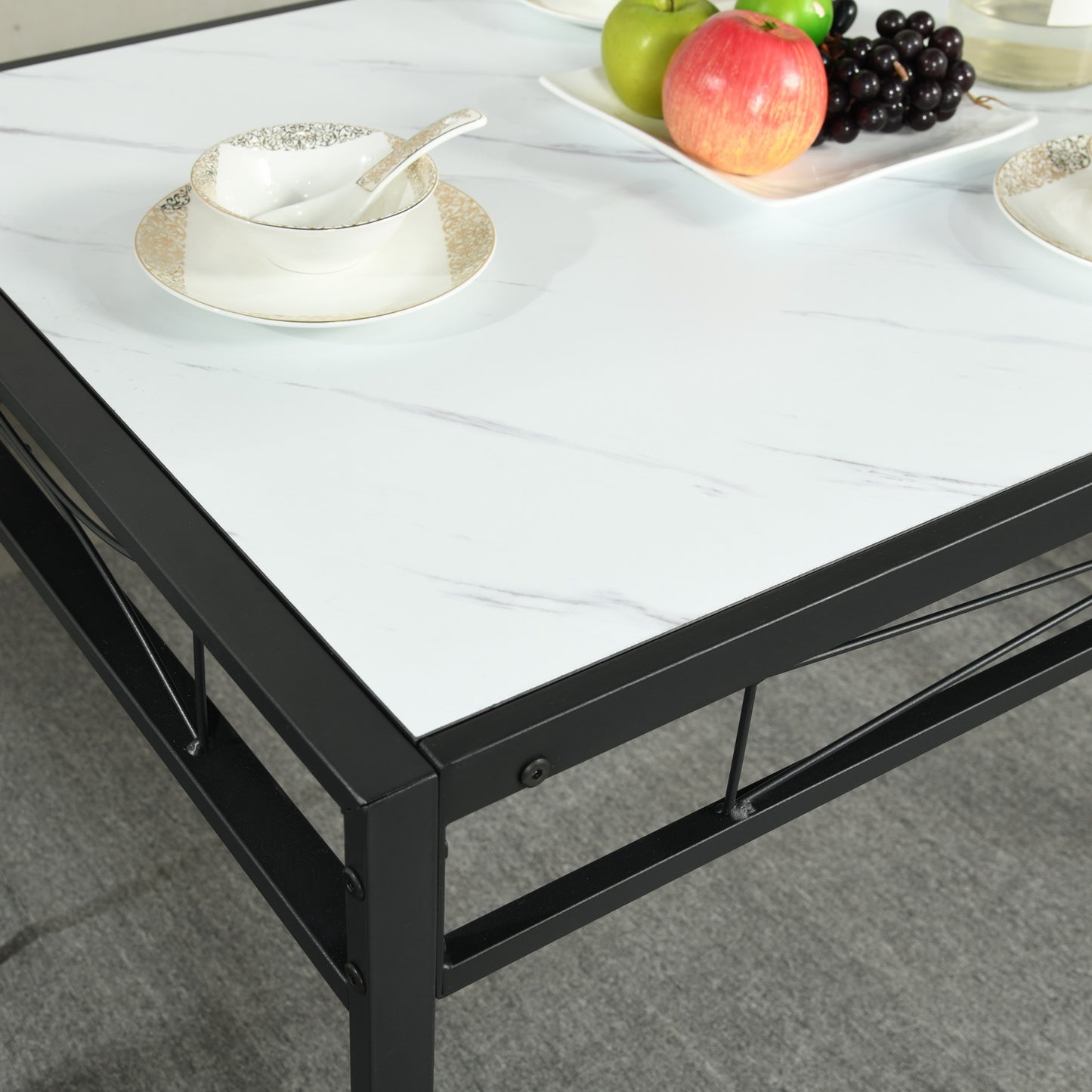 Ensemble de Table et 4 chaises pour Salle à Manger - Blanc