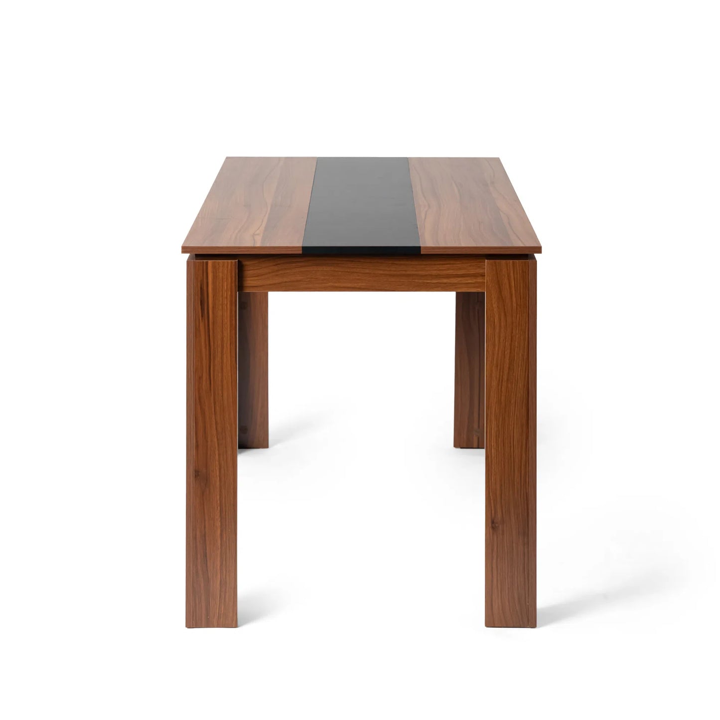 Table de Cuisine Couleur Brun Rougeâtre et Noir, Table de Cuisine Style Moderne, Sideboard de Cuisine--140 x 70 x 75 cm