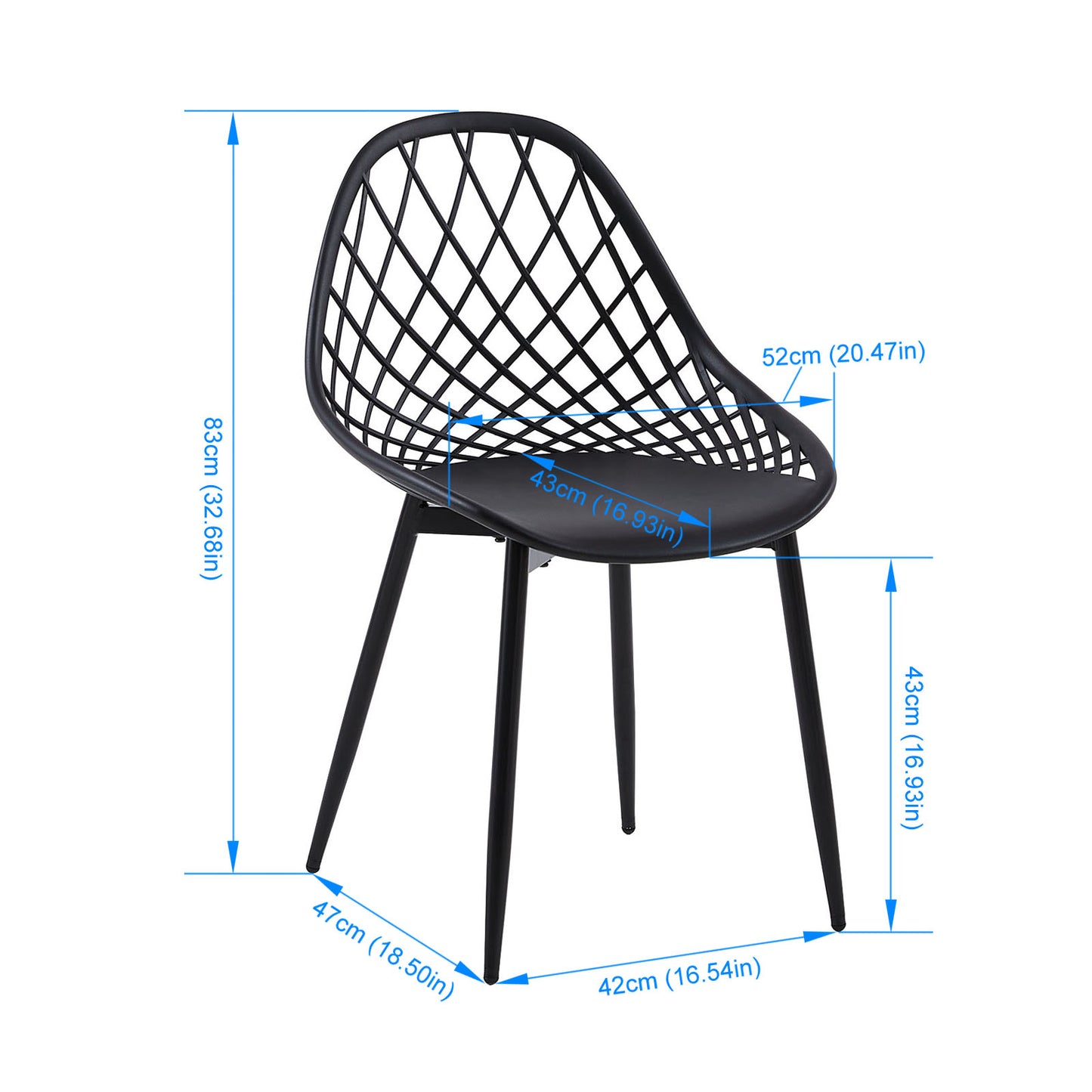 Lot de 4 Chaises de Salle à Manger Style Scandinave, Rétro, en Bois de Hêtre Massif