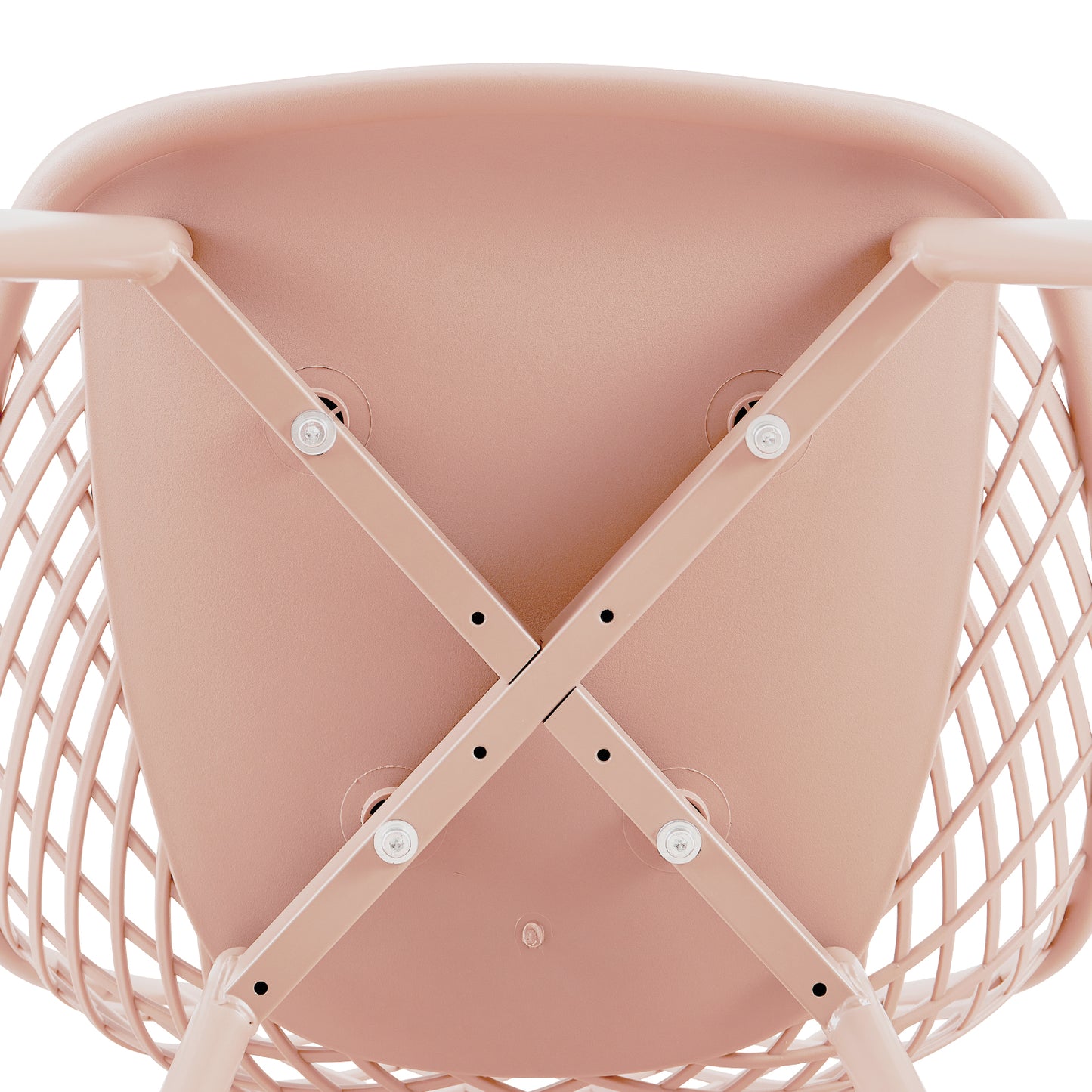 Lot de 4 Chaise Salle à Manger Scandinaves avec Pieds en Métal Ergonomique Chaises Salle à Manger Salon Chaise de Salon Rose fumé