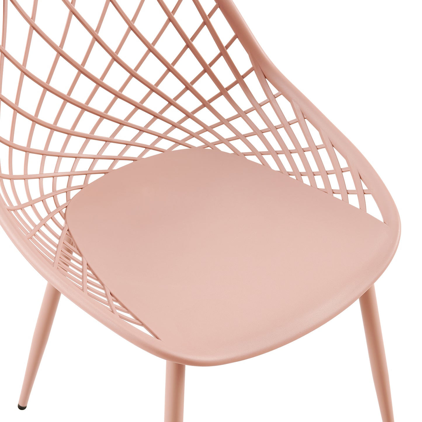Lot de 4 Chaise Salle à Manger Scandinaves avec Pieds en Métal Ergonomique Chaises Salle à Manger Salon Chaise de Salon Rose fumé