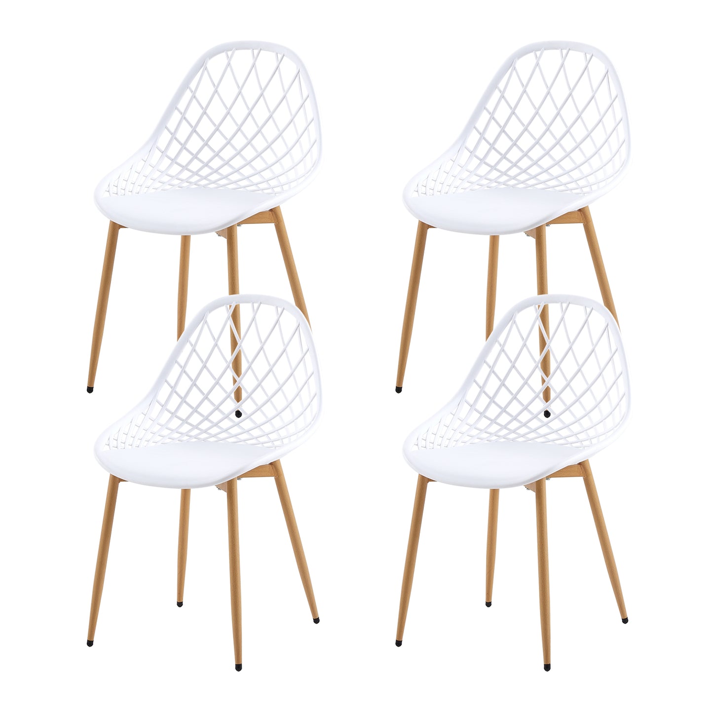 Lot de 4 Chaises de Salle à Manger de Style Scandinave
