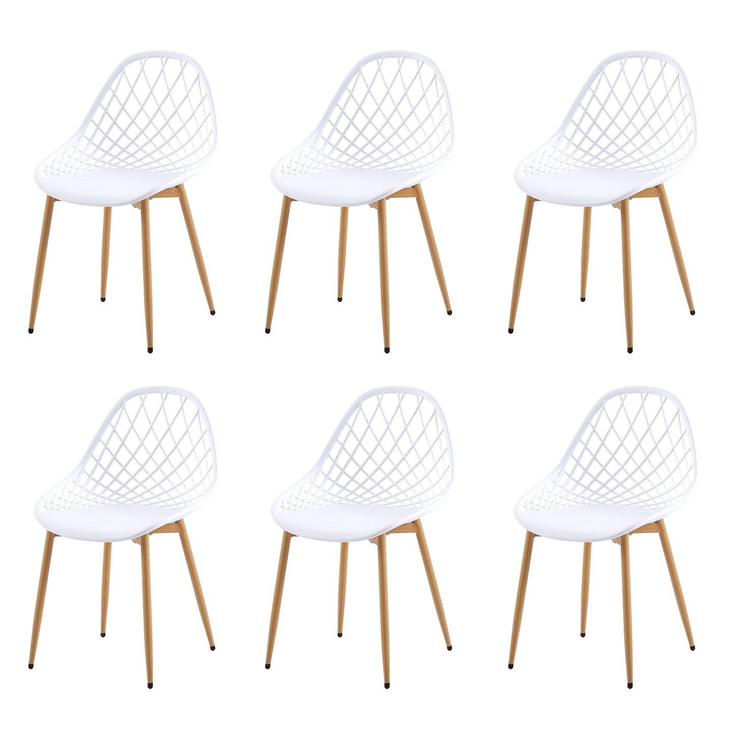 Lot de 6 Chaises de Salle à Manger de Style Scandinave