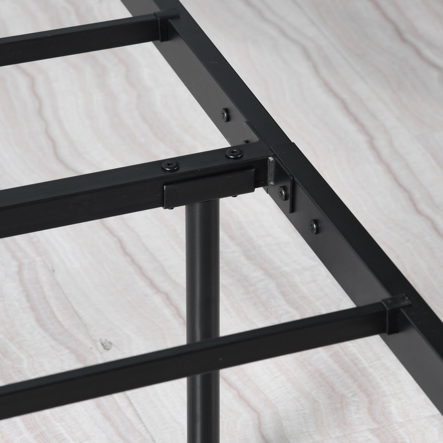 Lit Simple en métal Design Cadre de lit 90x190cm-Noir