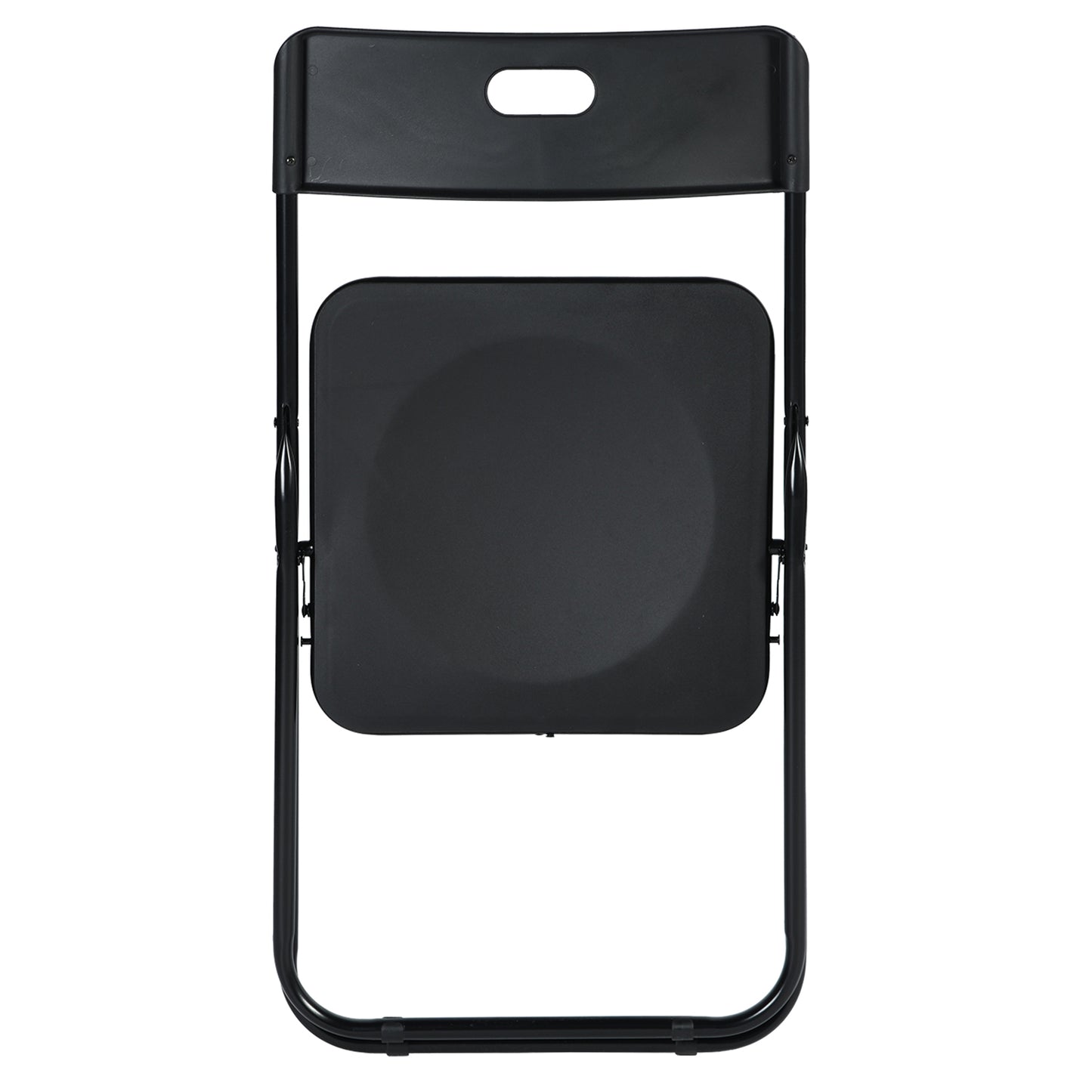 Lot de 4 Chaises pliantes noires en fellce + métal Style Industriel