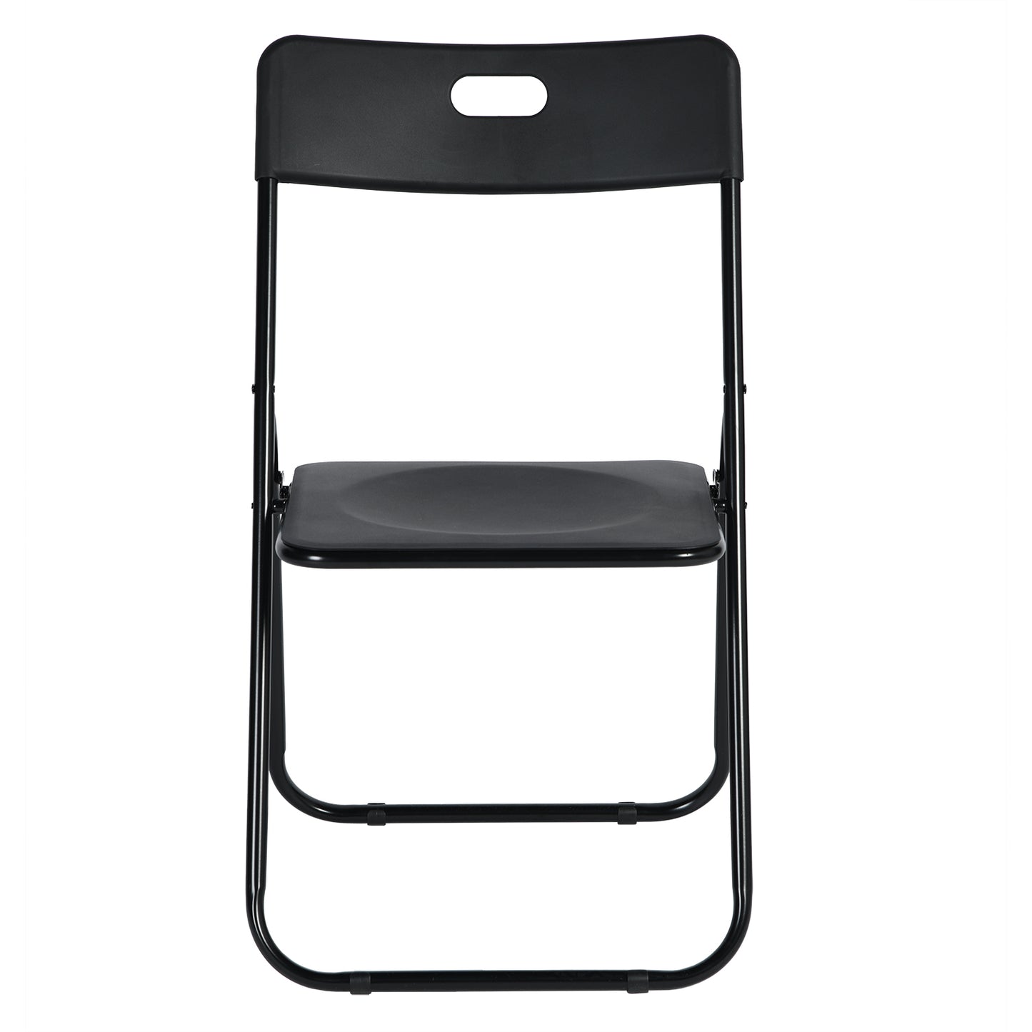 Lot de 2 Chaises pliantes noires en Plastique Style Classique