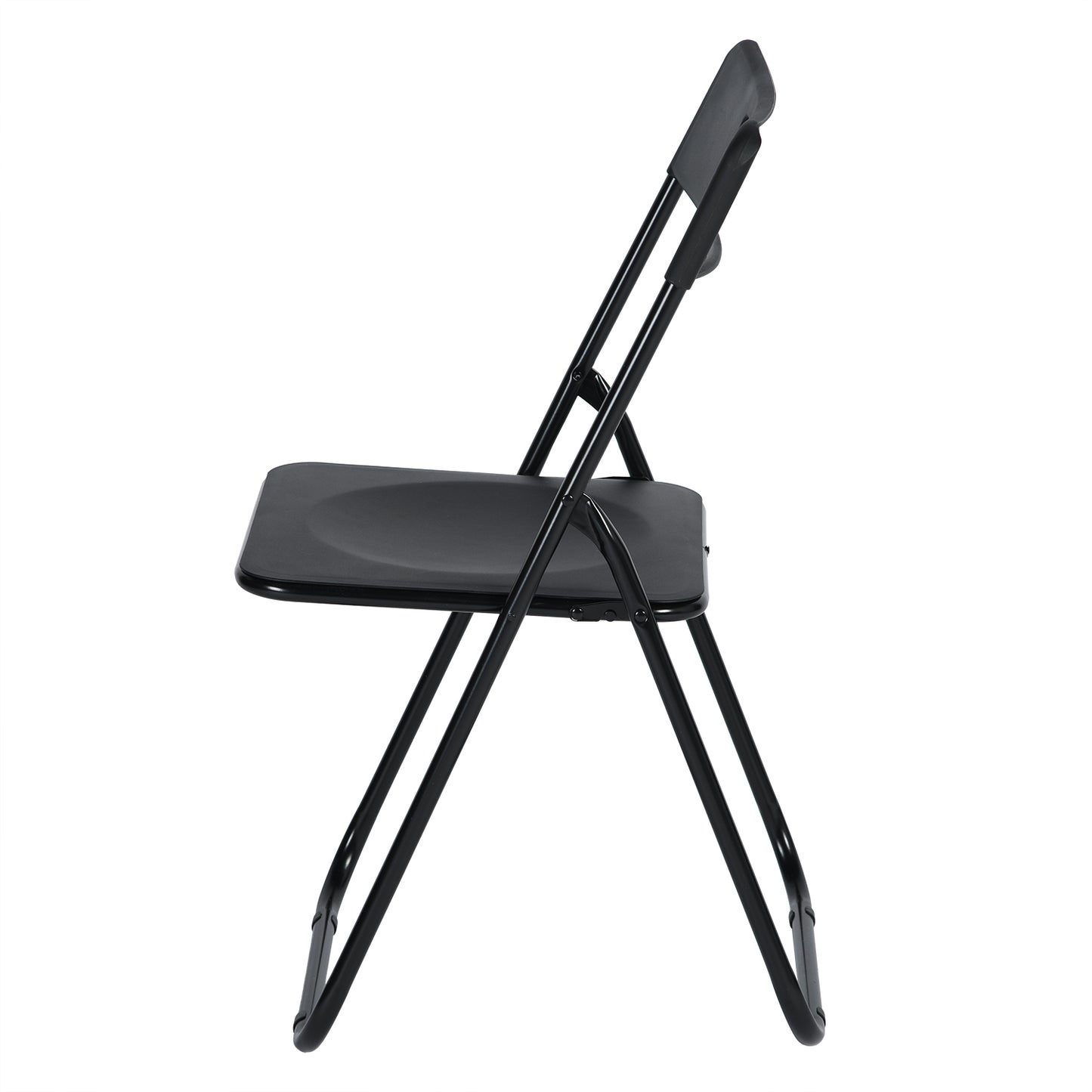 Lot de 2 Chaises pliantes noires en Plastique Style Classique