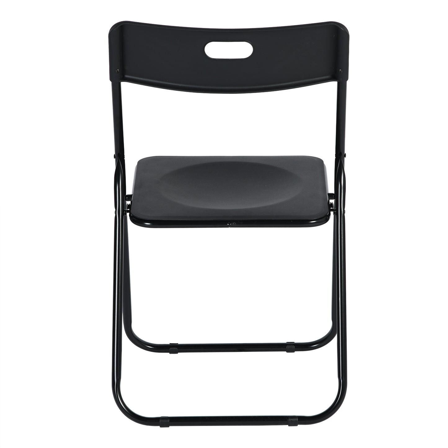 Lot de 4 Chaises pliantes noires en fellce + métal Style Industriel
