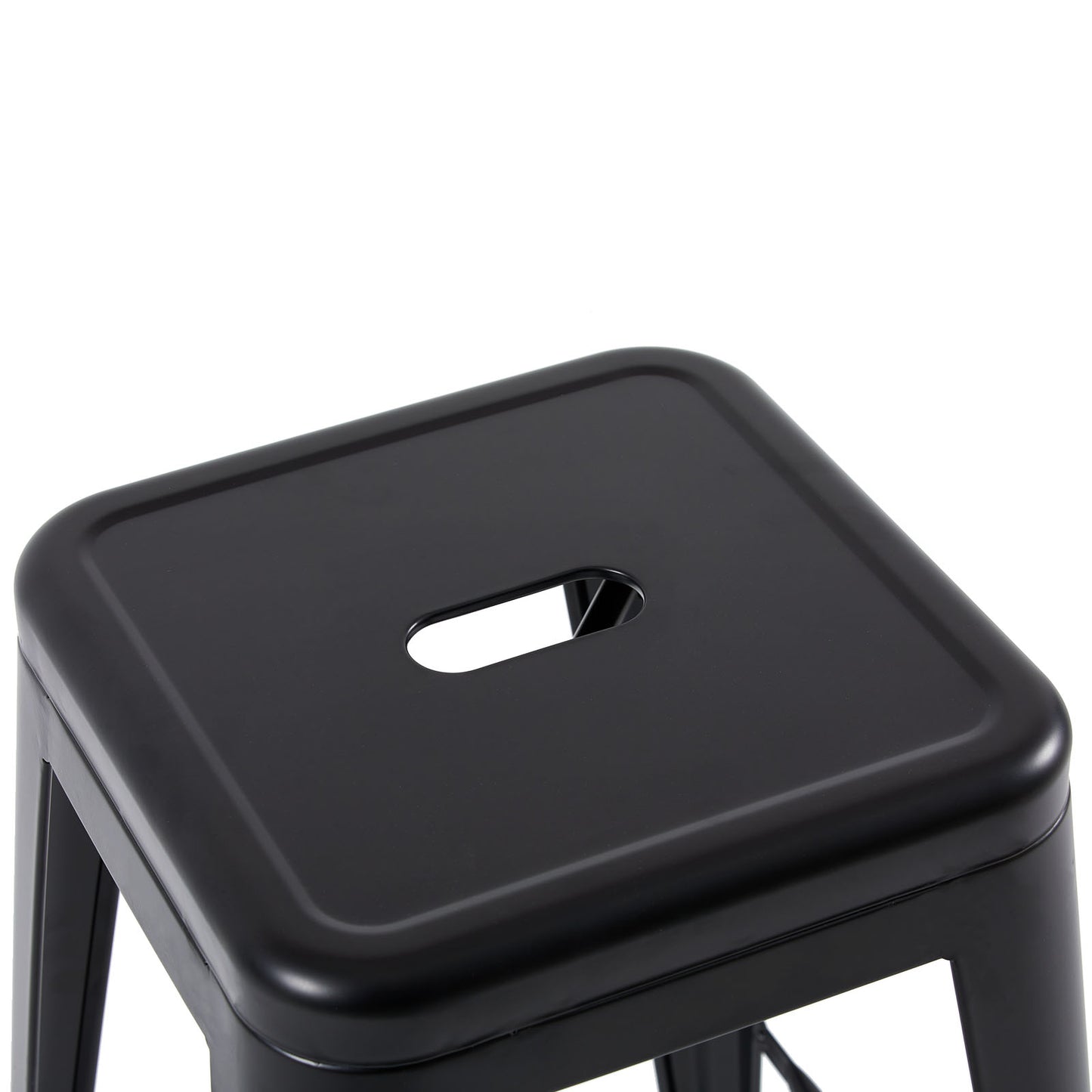 Lot de 2 Tabourets Chaises de Style Industriel en Noir