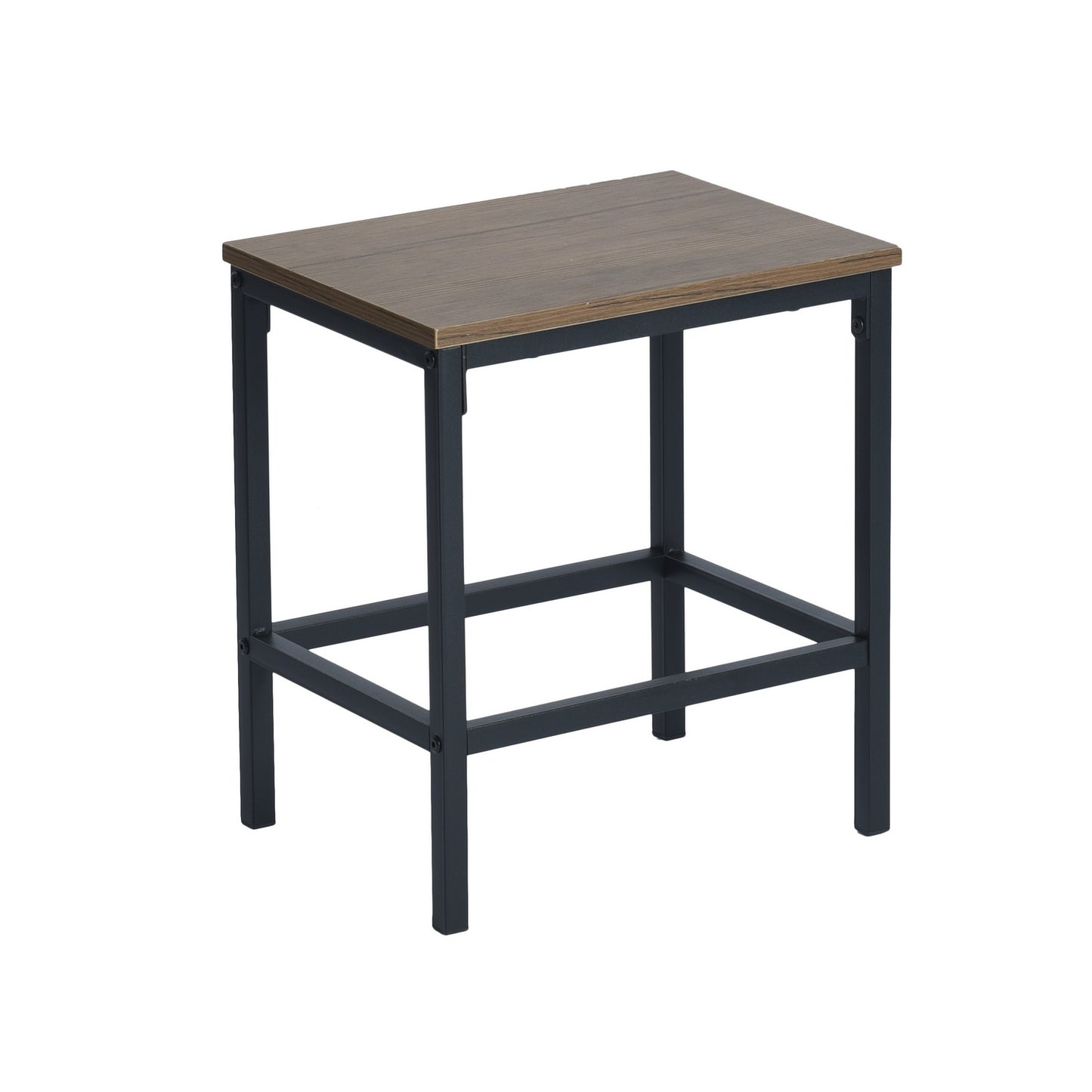 Lot de 2 Chaises en métal de style industriel en métal mat et panneau MDF