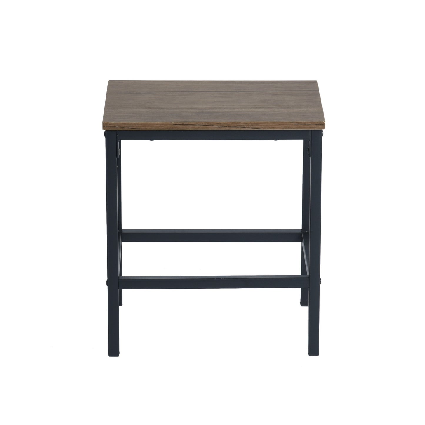 Lot de 2 Chaises en métal de style industriel en métal mat et panneau MDF