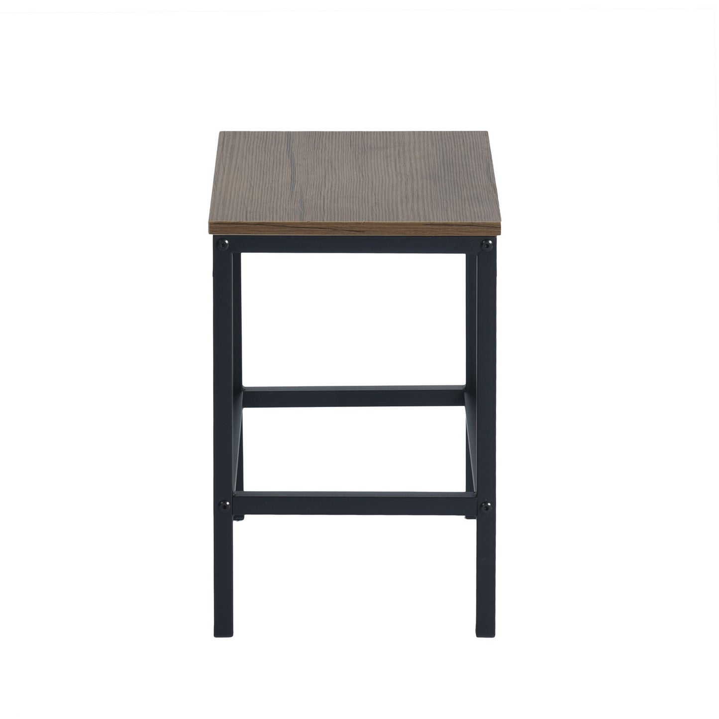 Lot de 2 Chaises en métal de style industriel en métal mat et panneau MDF