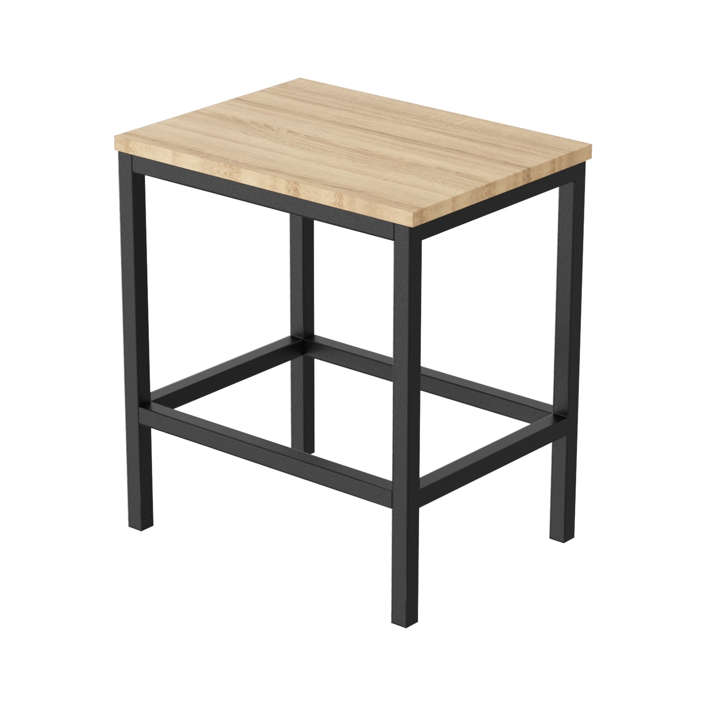 Lot de 2 Chaises de Style Industriel en Métal Mat et MDF