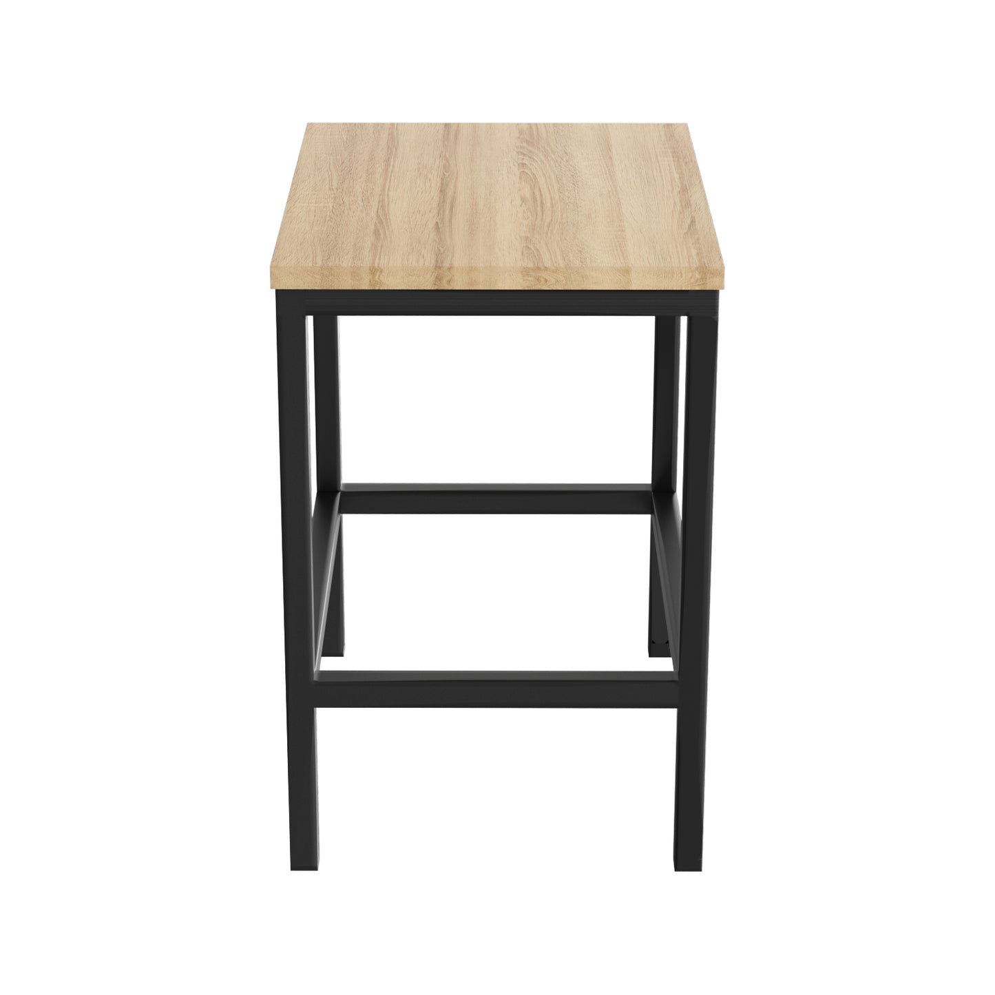 Lot de 2 Chaises de Style Industriel en Métal Mat et MDF