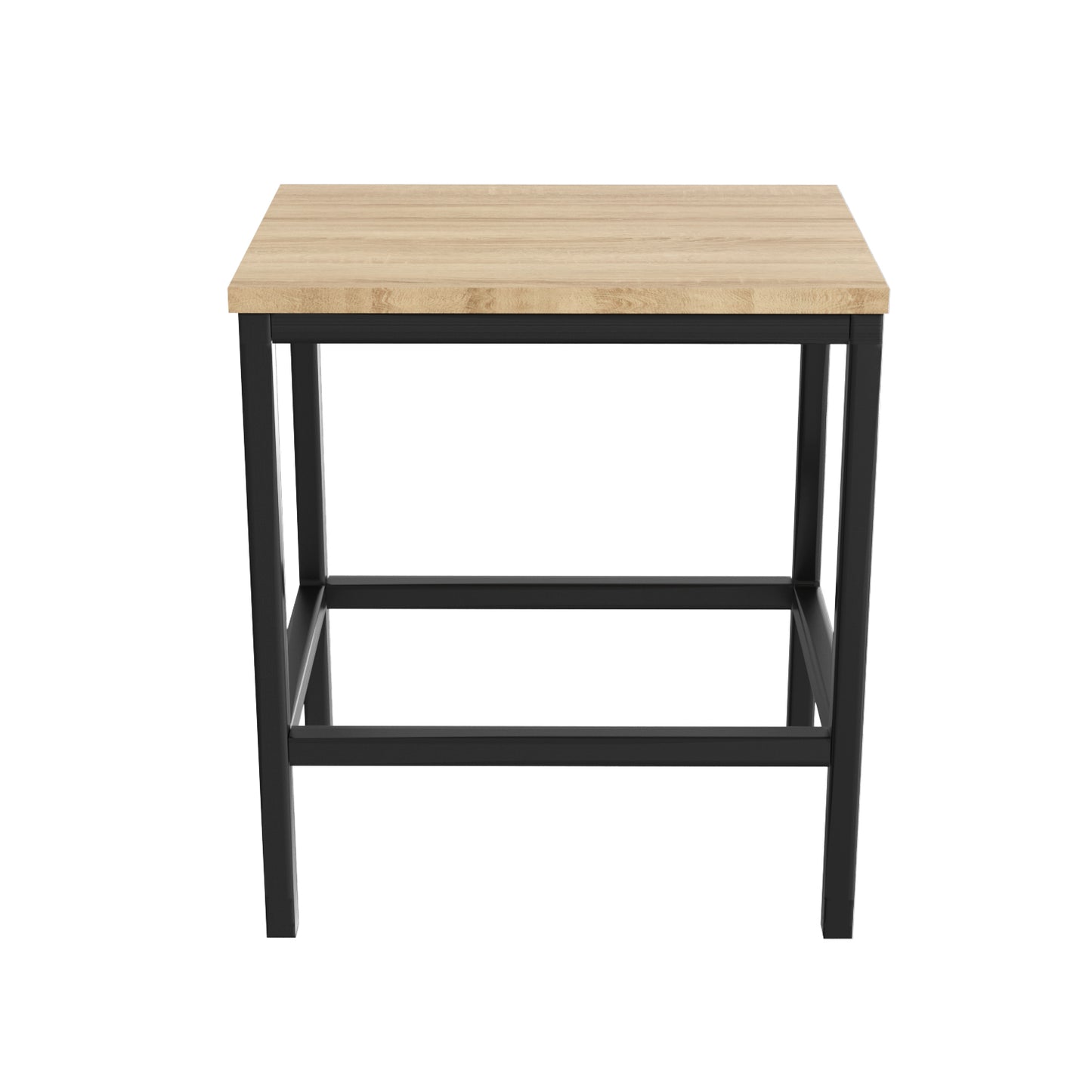 Lot de 2 Chaises de Style Industriel en Métal Mat et MDF