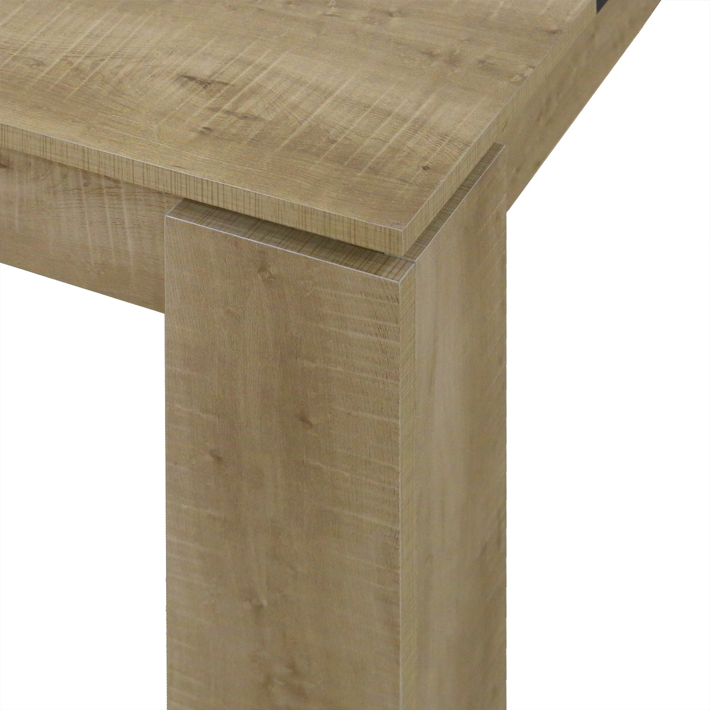 Table de salle à manger rectangle 6 personnes avec 120cm, design moderne - Noir