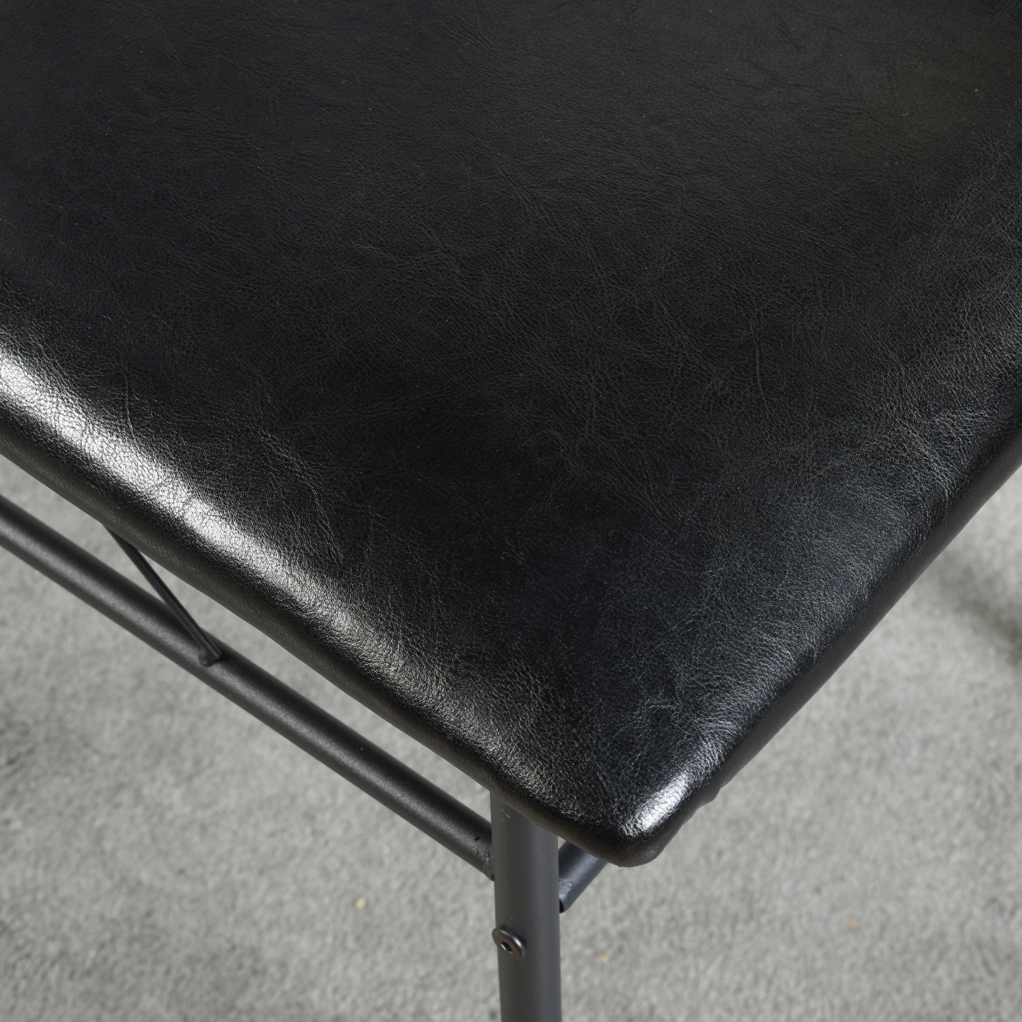 Ensemble table à manger 90x 48x 75 cm et 2 chaises - Plateau transparent et chaise noire- Style Industriel, pour Cuisine, Salle à Manger, Salon