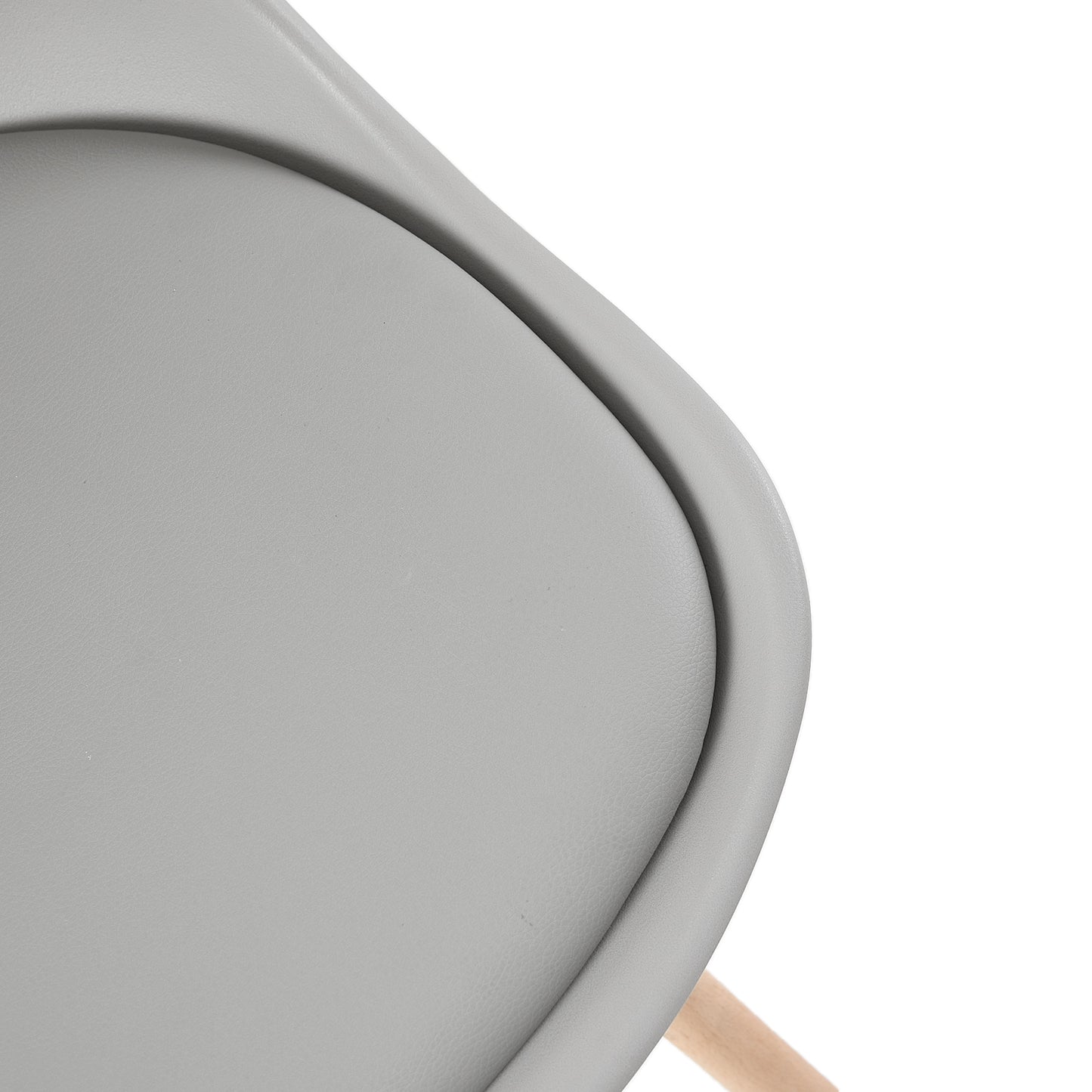 2 pièce chaises de salle à manger design contemporain scandinave-Gris