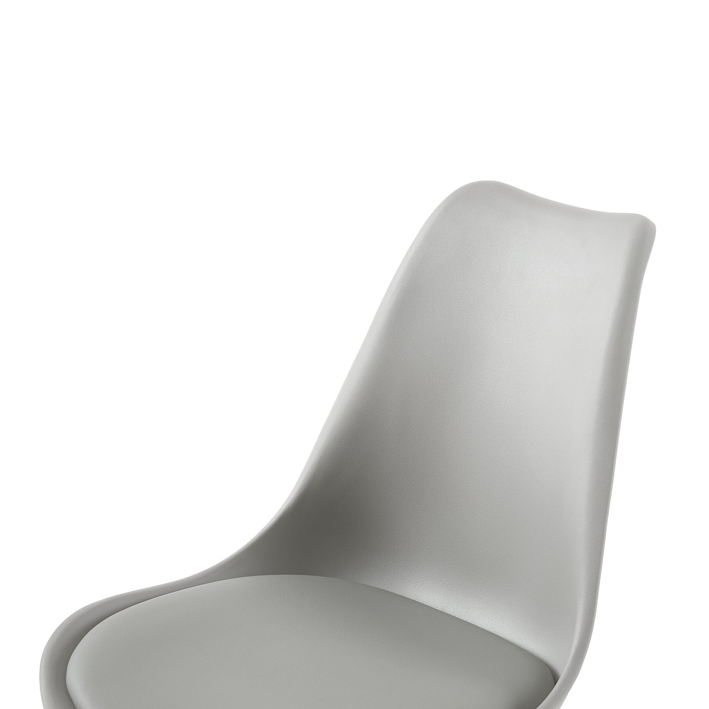 4 Chaise de salle à manger design contemporain scandinave-Gris