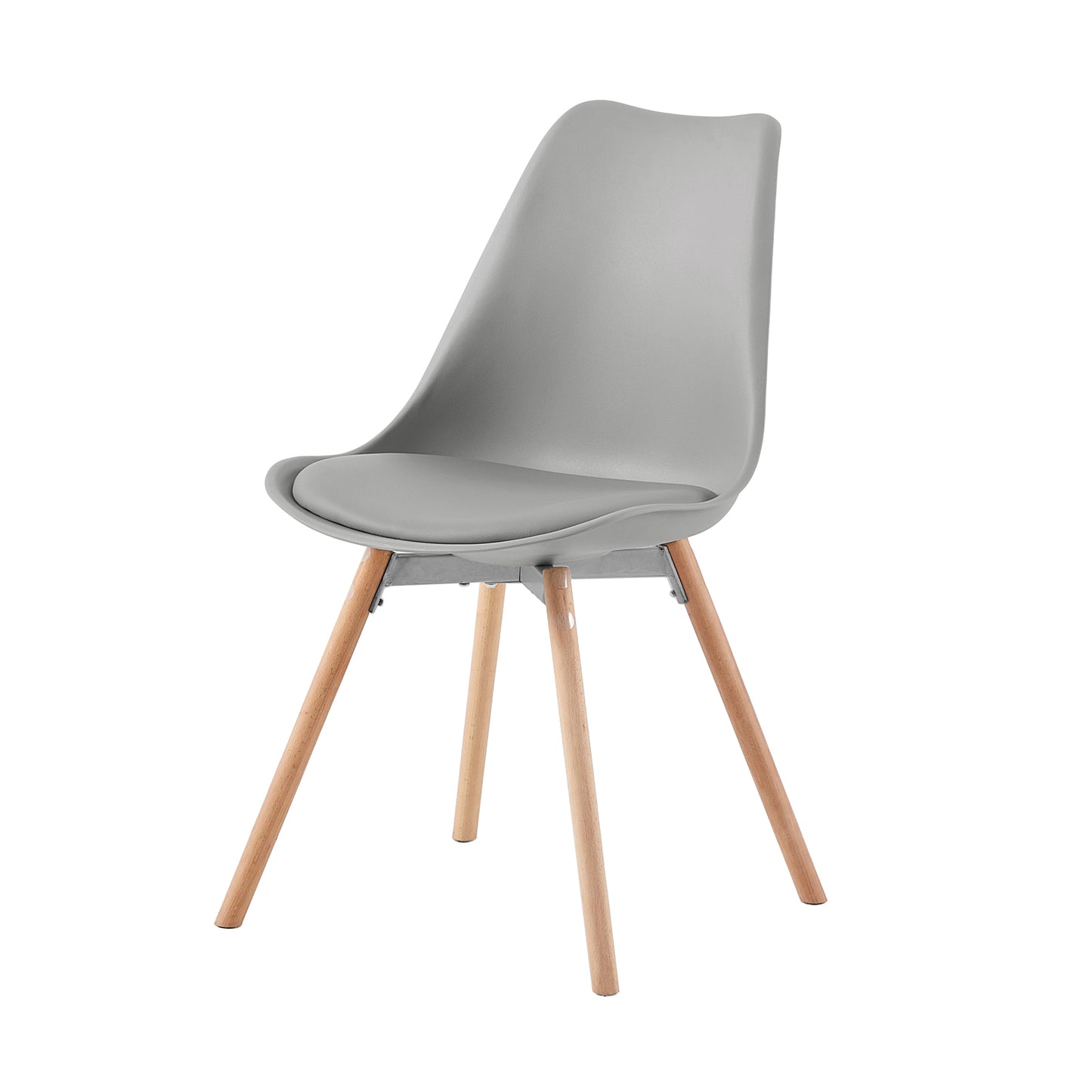 Lot de 4 Chaises de Salle à Manger en PP avec Pieds en Hêtre