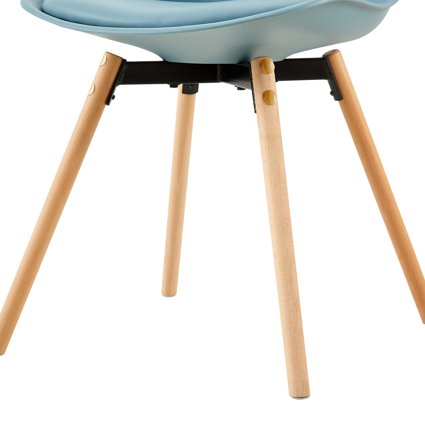 4 Chaise de salle à manger design contemporain scandinave-Vert clair