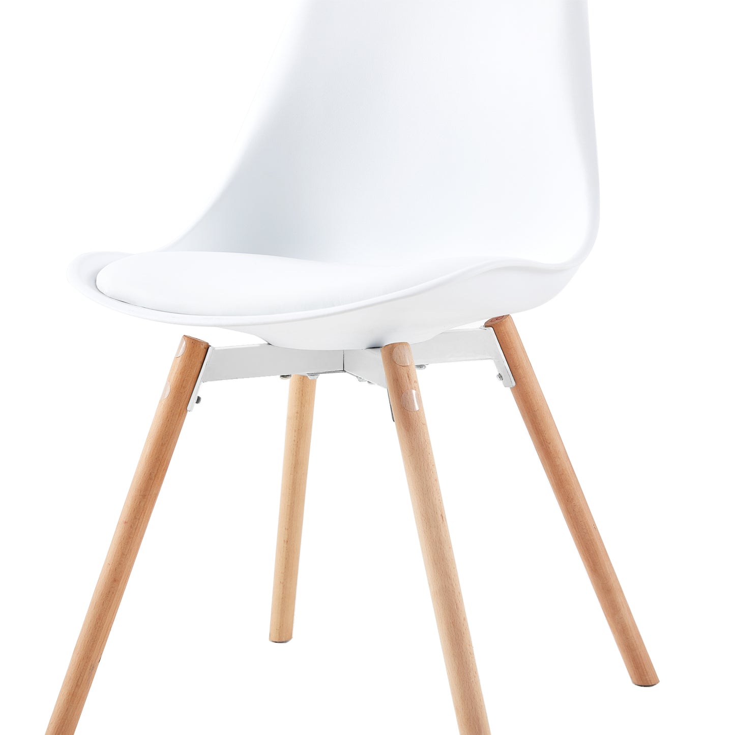 Lot de 6 Chaises Scandinaves pour Salle à Manger - Blanc