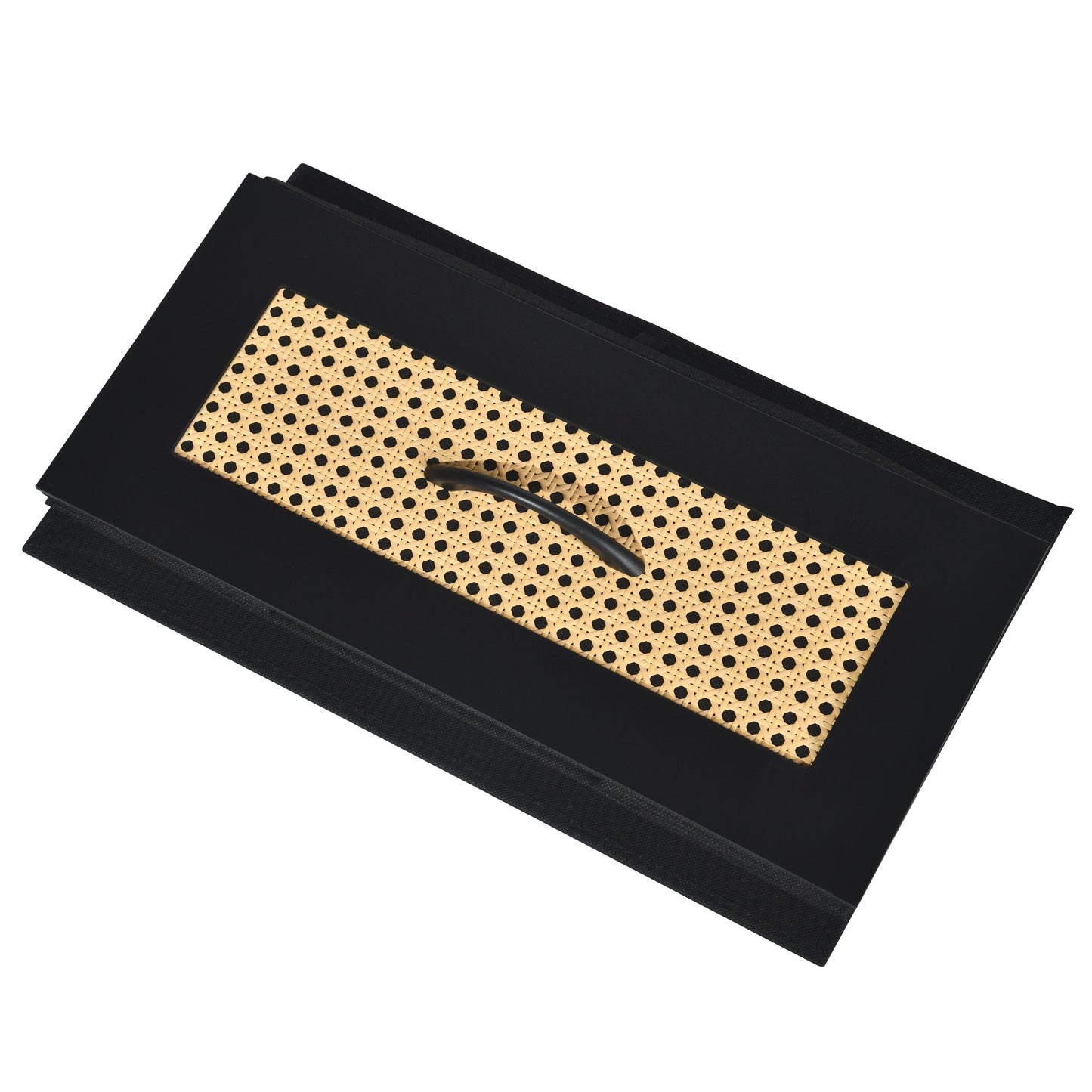 Buffet industriel 5 tiroirs en tissu non tissé, meuble de rangement pour salon, cuisine, salle à manger, 100 x 30 x 53 cm, noir