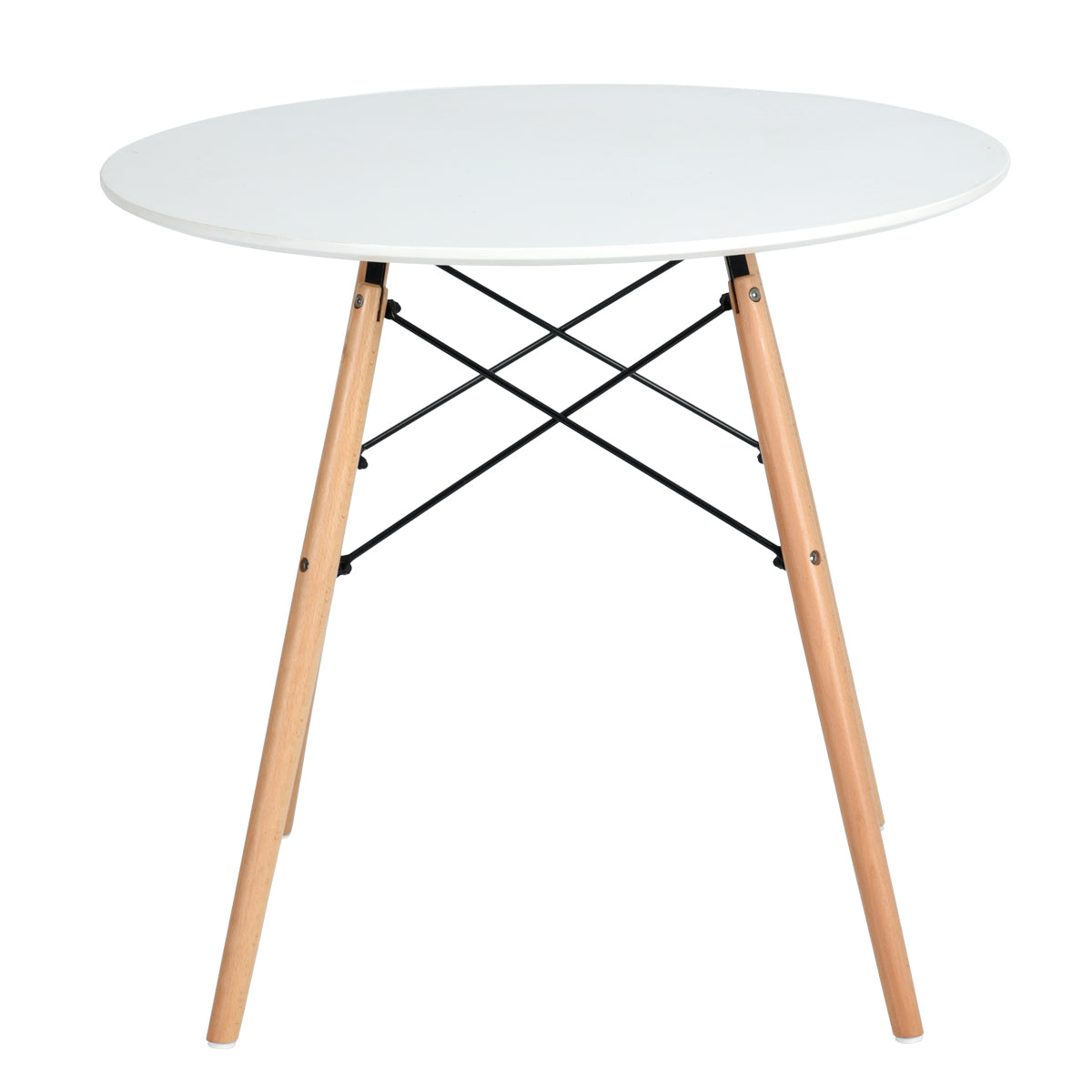 Table à Manger Scandinave Laquée Blanc Mat pour 2 à 4 Personnes - 80 x 80 x 73 cm