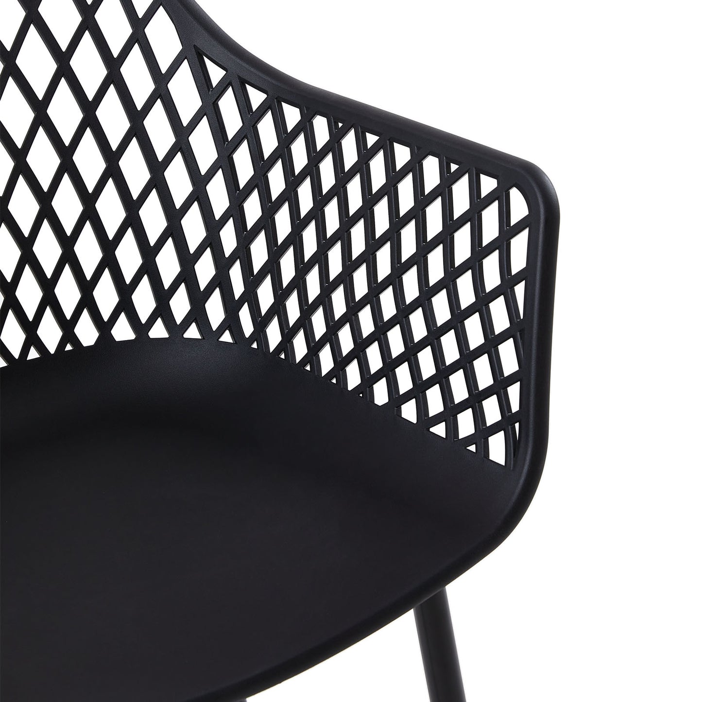 Lot de 4 Chaises de Salle à Manger de Style Scandinave - Noir