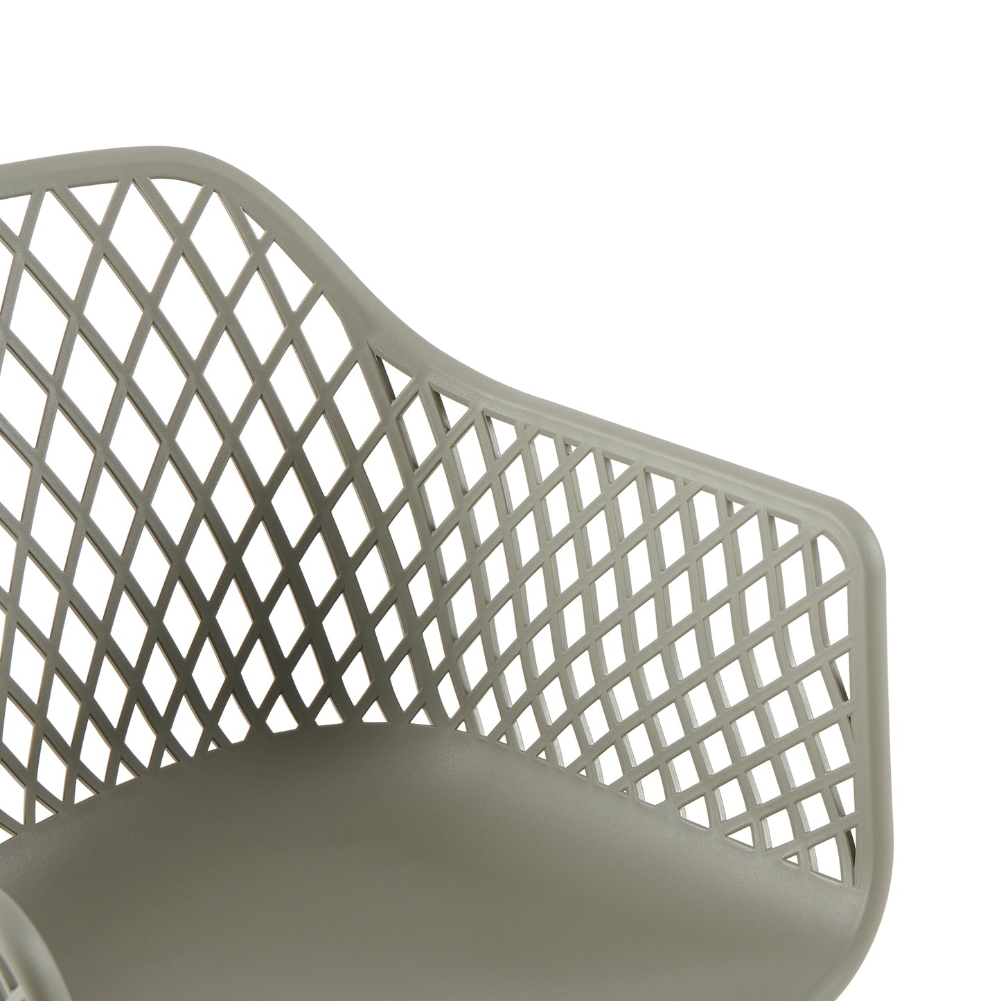 Lot de 6 chaises de jardin avec accoudoirs, fauteuil lounge - Chaises de jardin - Charge maximale : 120 kg - Gris