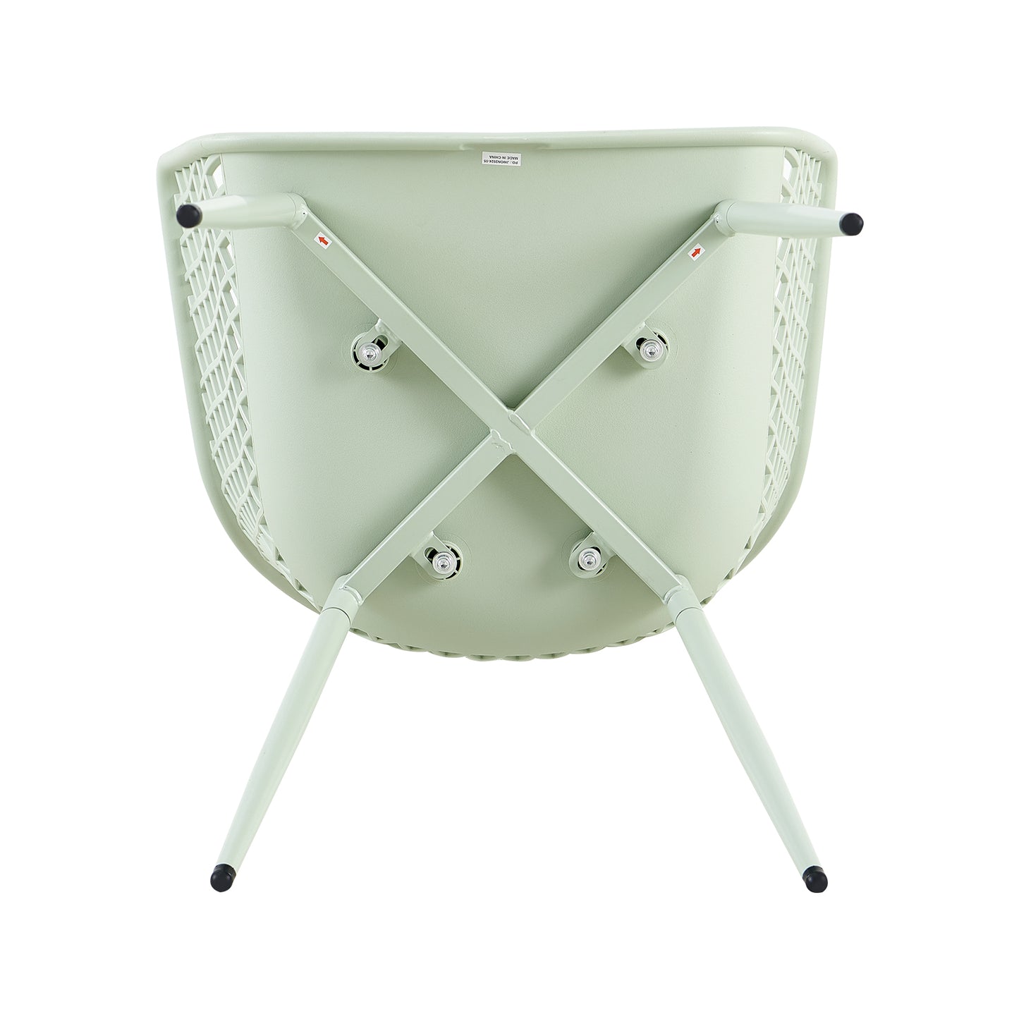 Lot de 6 chaises de jardin, avec accoudoirs, pieds en métal, pour extérieur, terrasse, balcon, jardin, charge maximale : 120 kg