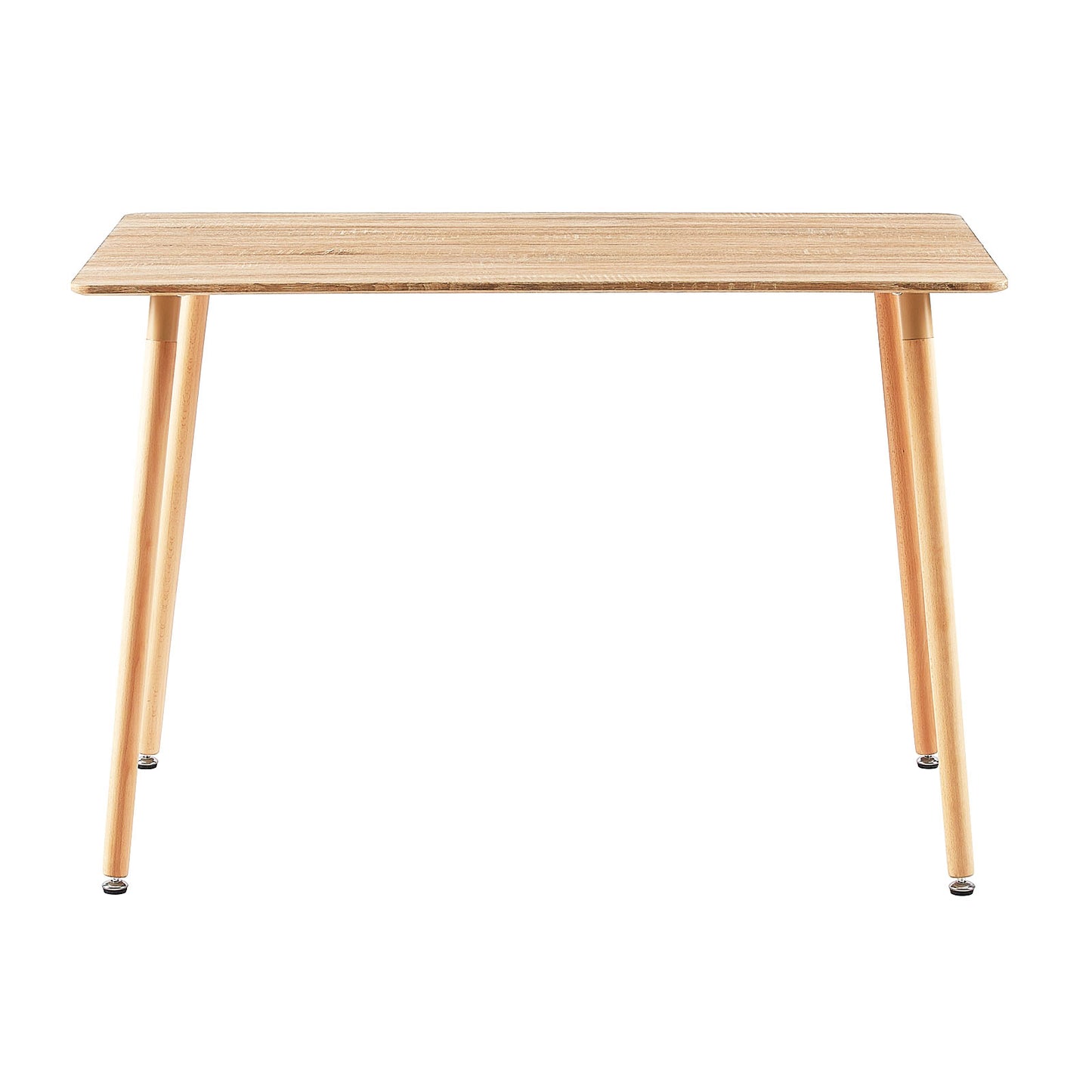 Table à Manger pour 4 à 6 Personnes au Style Moderne - Plateau en Chêne Plaqué Mat avec Pieds en Bois - 110 x 70 x 73 cm